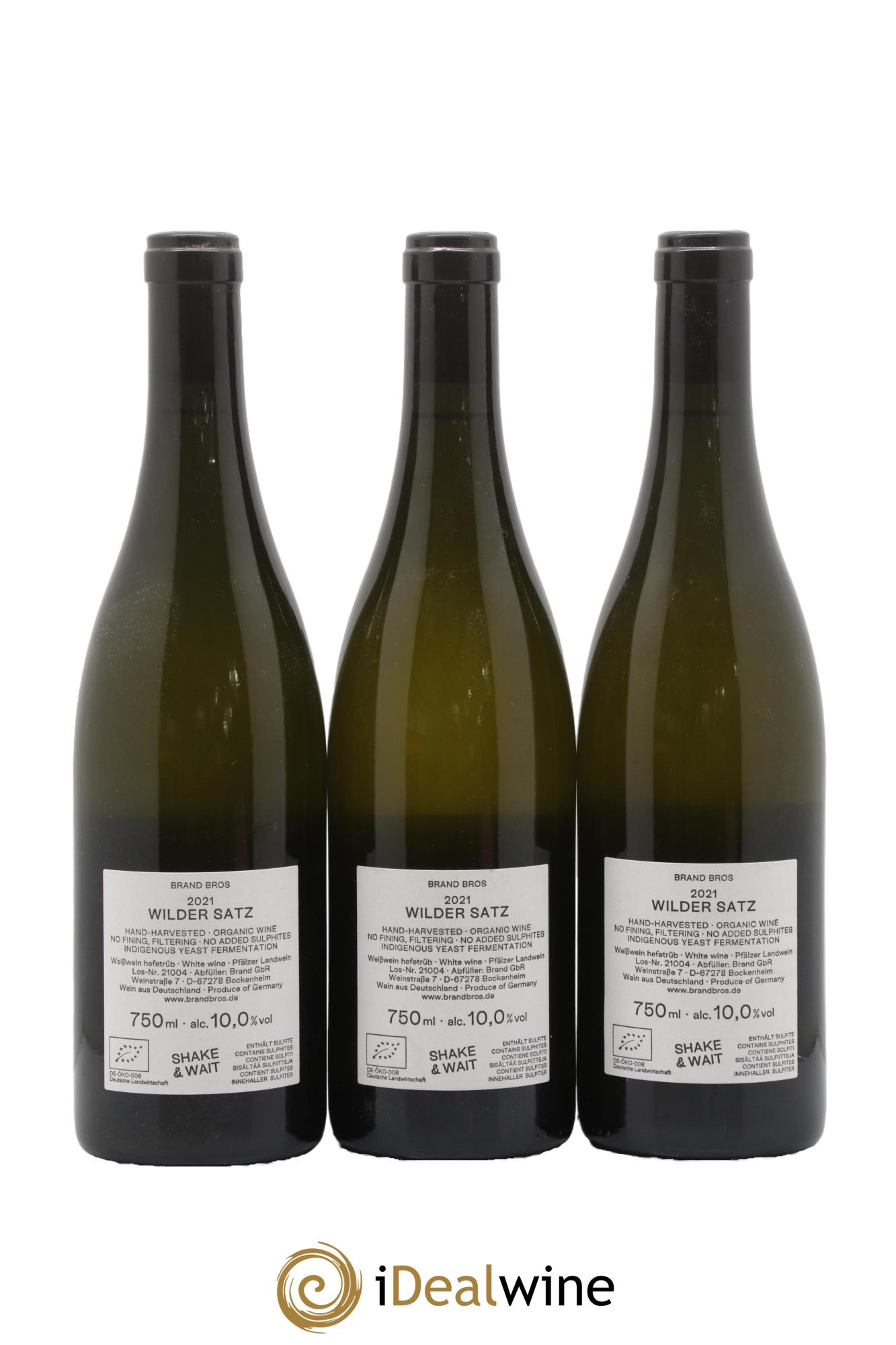 Allemagne Wilder Satz Weingut Brand 2021 - Lot of 3 bottles - 1