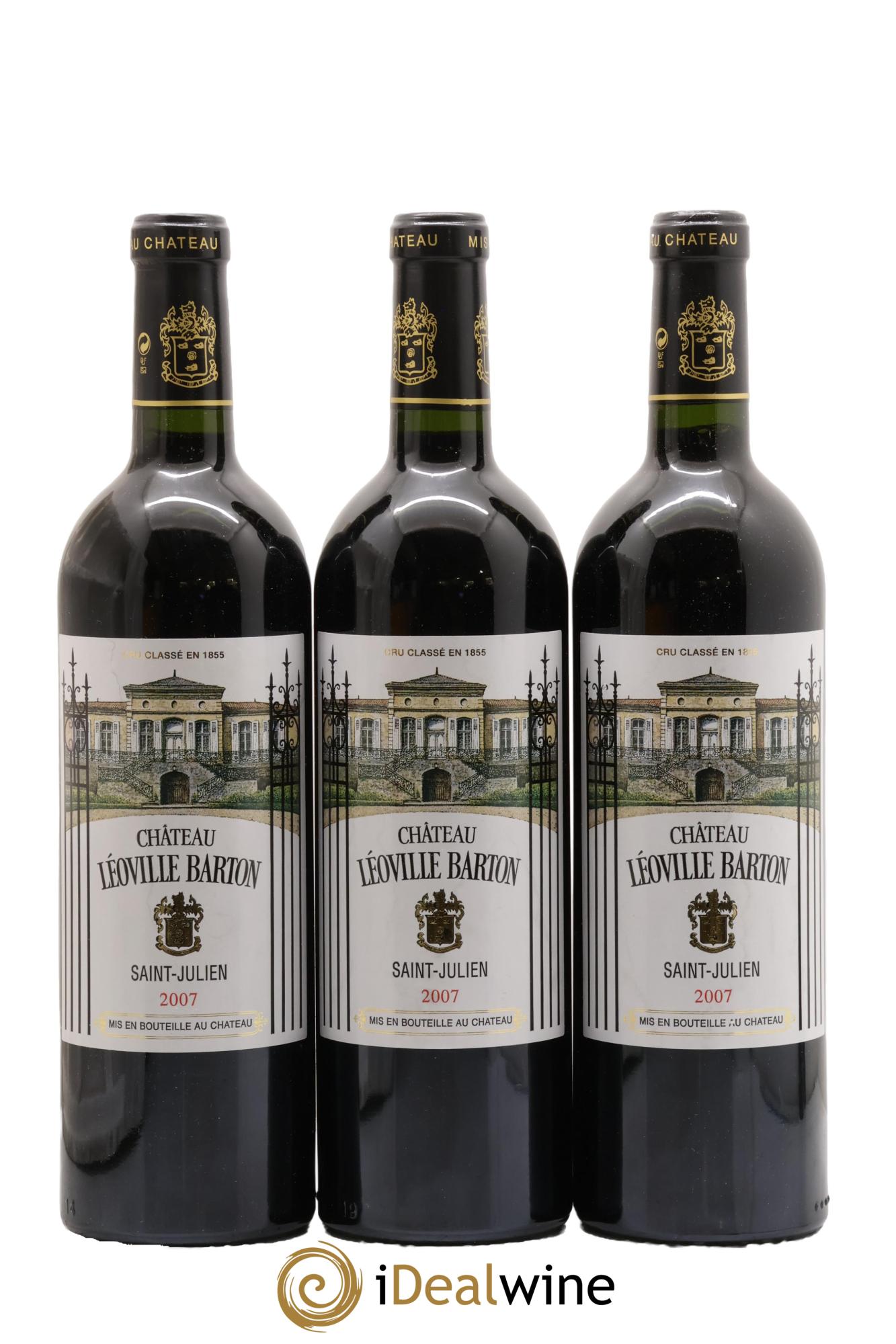 Château Léoville Barton 2ème Grand Cru Classé 2007 - Lot de 3 bouteilles - 0