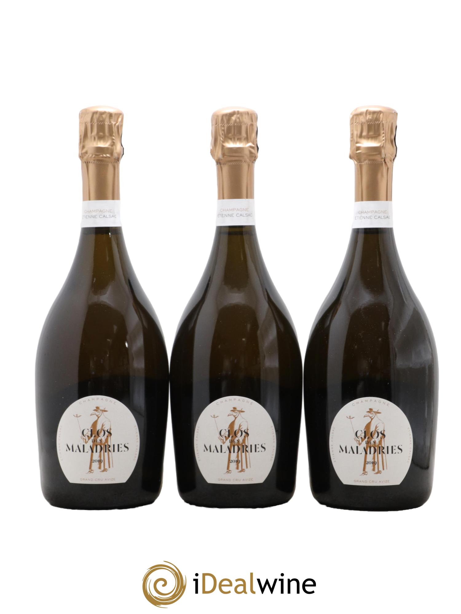 Clos des Maladries Grand Cru Extra-Brut Etienne Calsac 2019 - Lot de 3 bouteilles - 0
