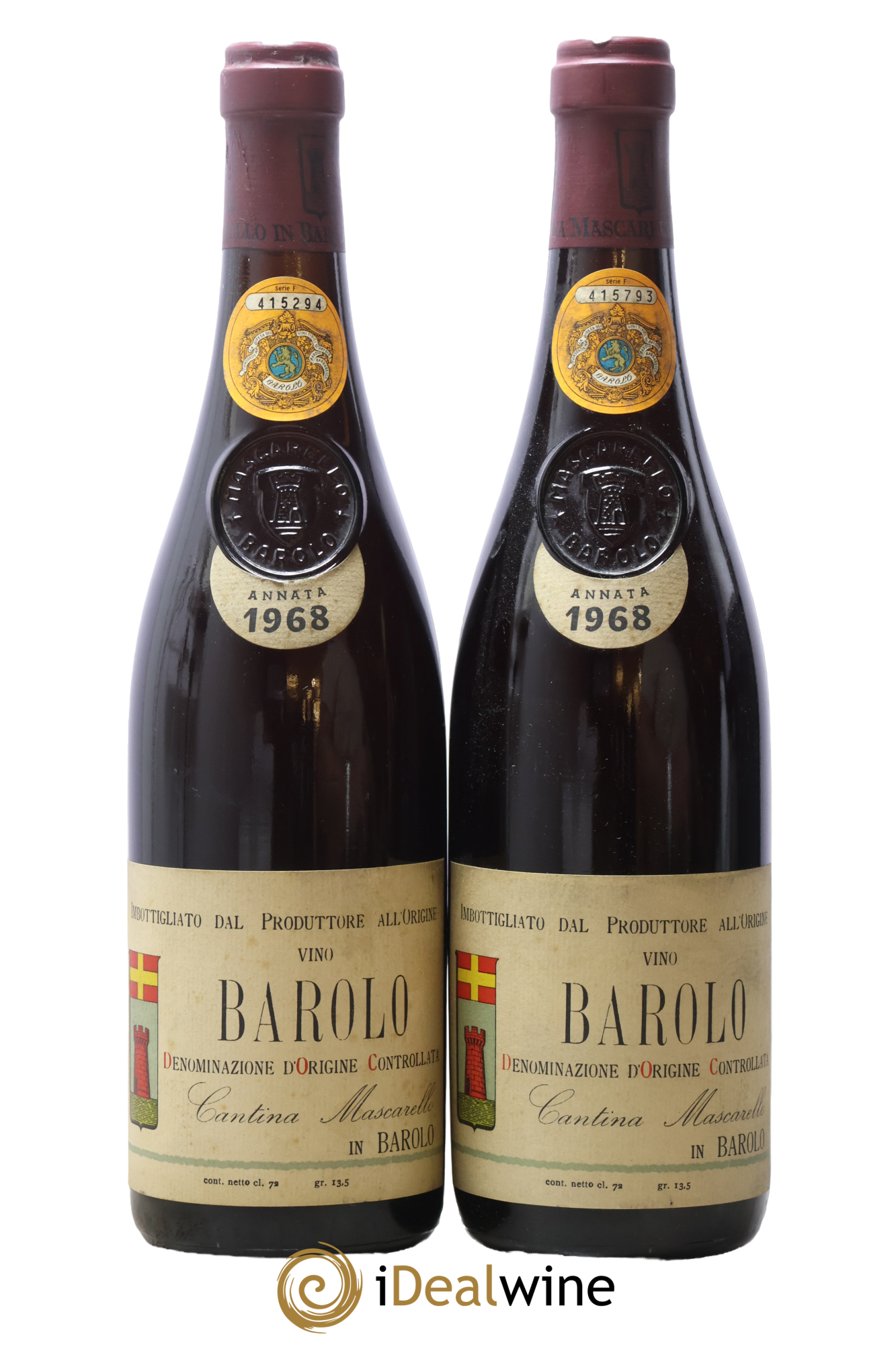Barolo DOCG Bartolo Mascarello 1968 - Posten von 2 Flaschen - 0