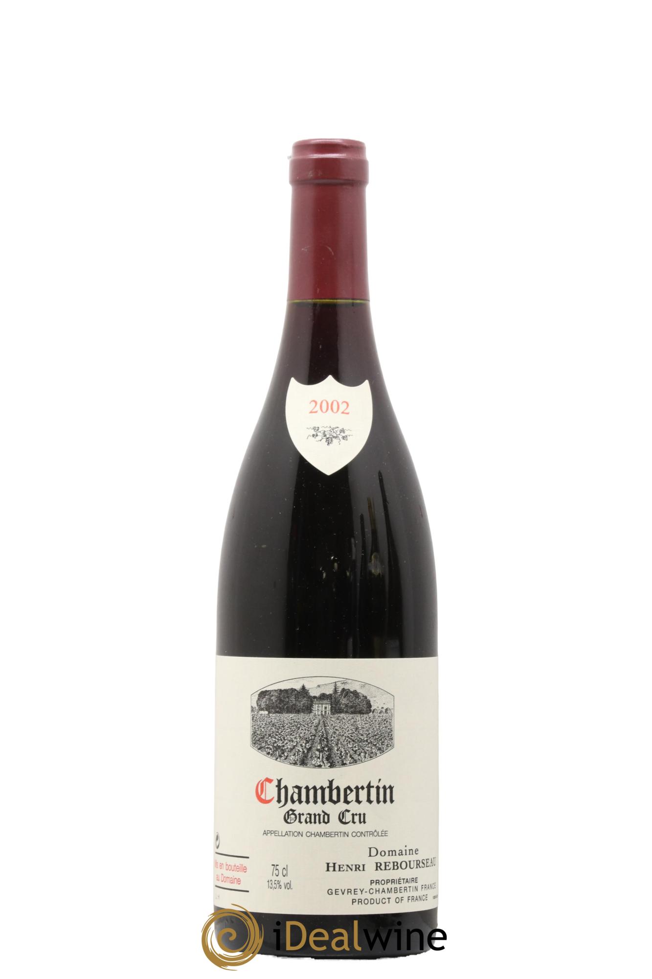 Chambertin Grand Cru Henri Rebourseau 2002 - Lot de 1 bouteille - 0