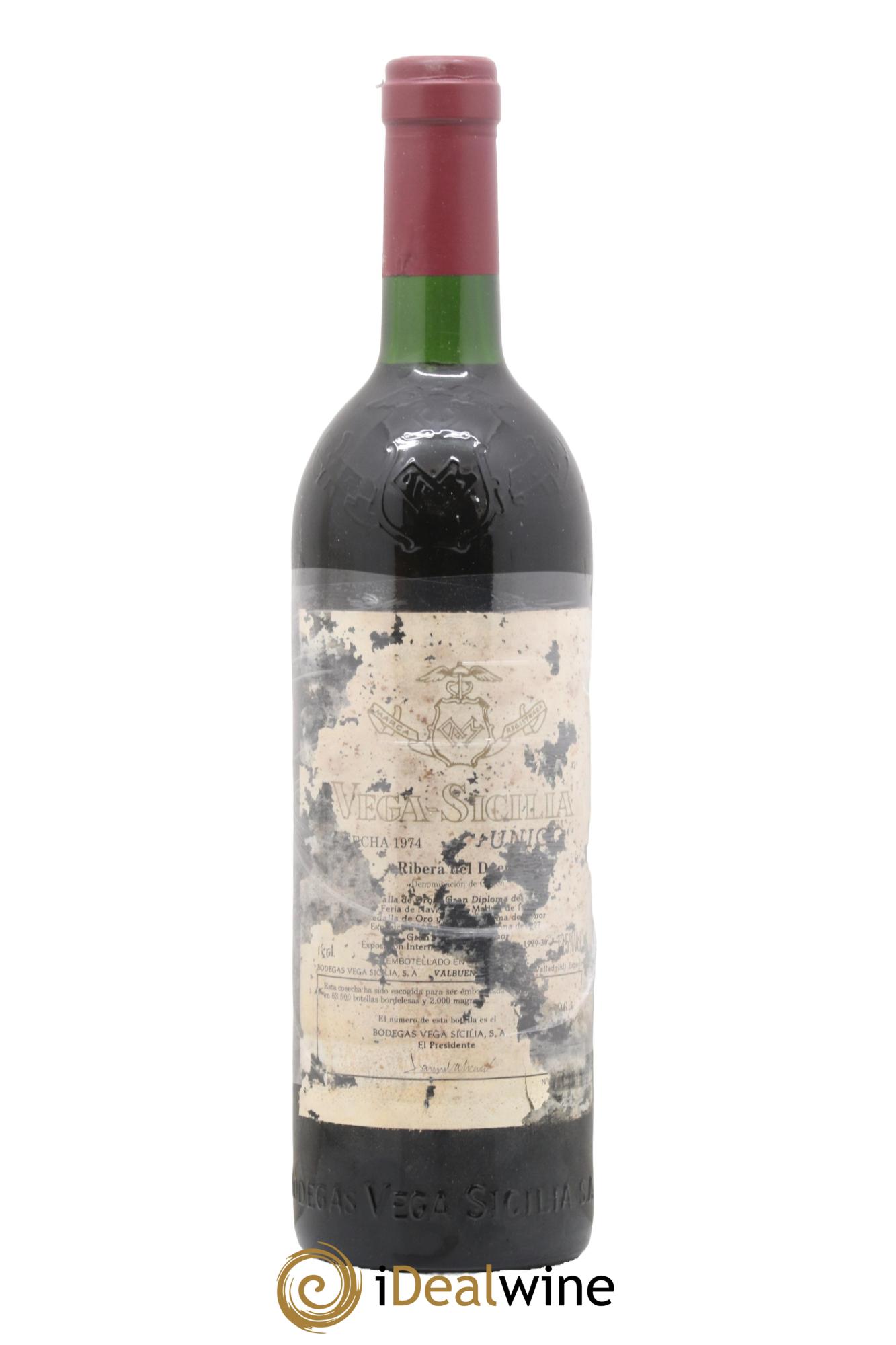 Ribera Del Duero DO Vega Sicilia Unico Famille Alvarez 1974 - Lot de 1 bouteille - 0