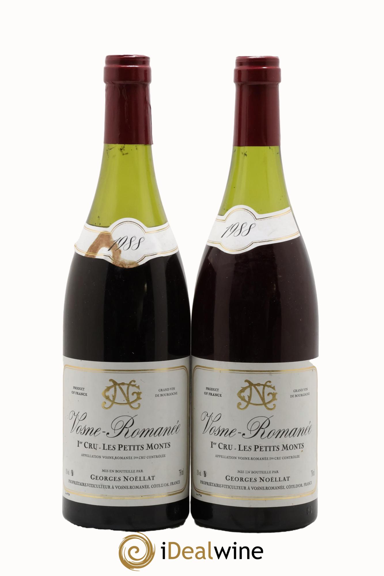 Vosne-Romanée 1er Cru Les Petits Monts Georges Noëllat (Domaine) 1988 - Lot de 2 bouteilles - 0