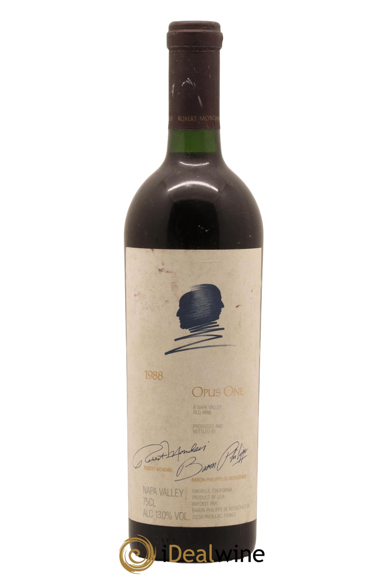 Napa Valley Opus One Robert Mondavi 1988 - Lot de 1 bouteille - 0