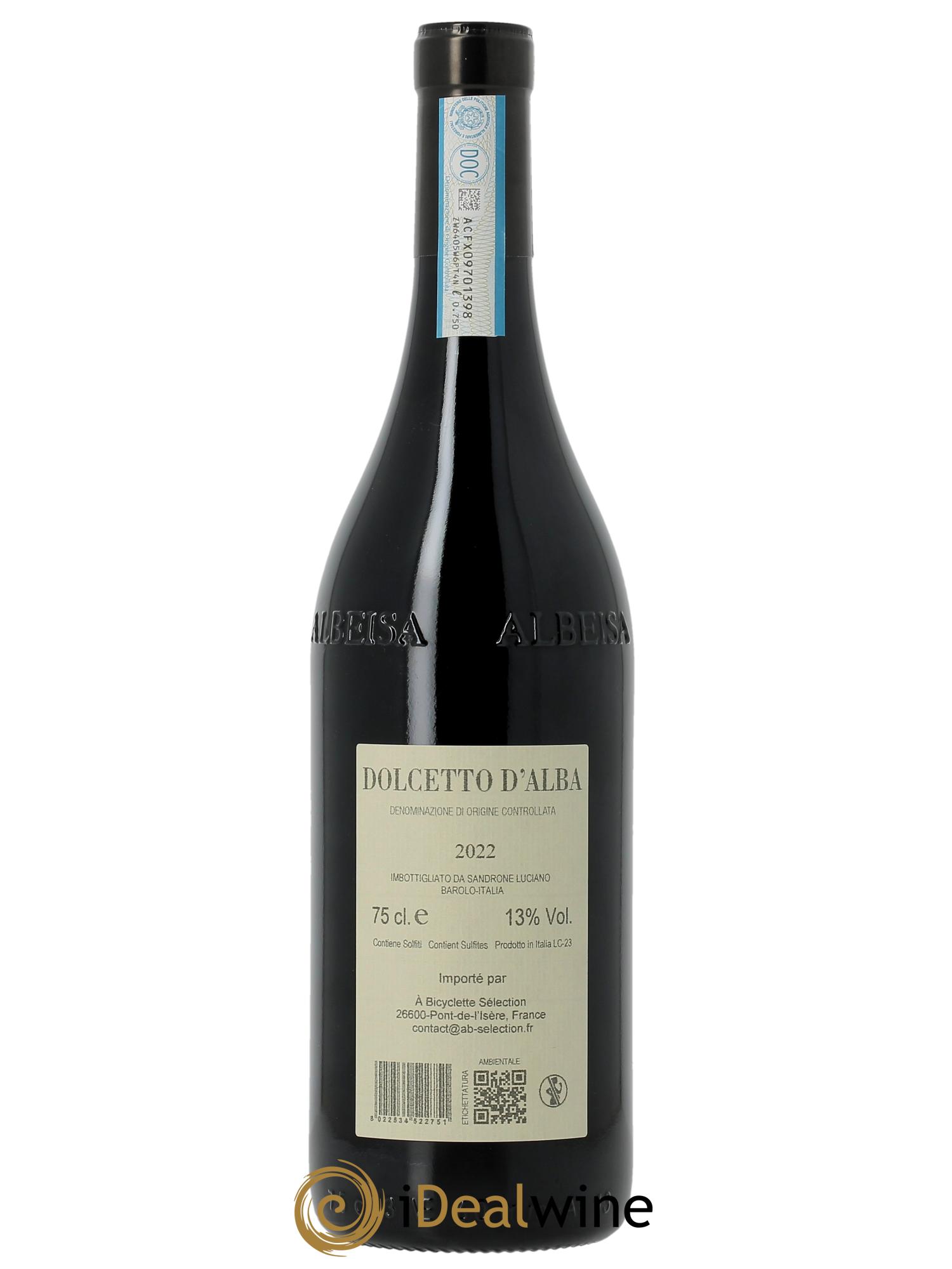 Dolcetto d'Alba DOC Luciano Sandrone 2022 - Lot de 1 bouteille - 1