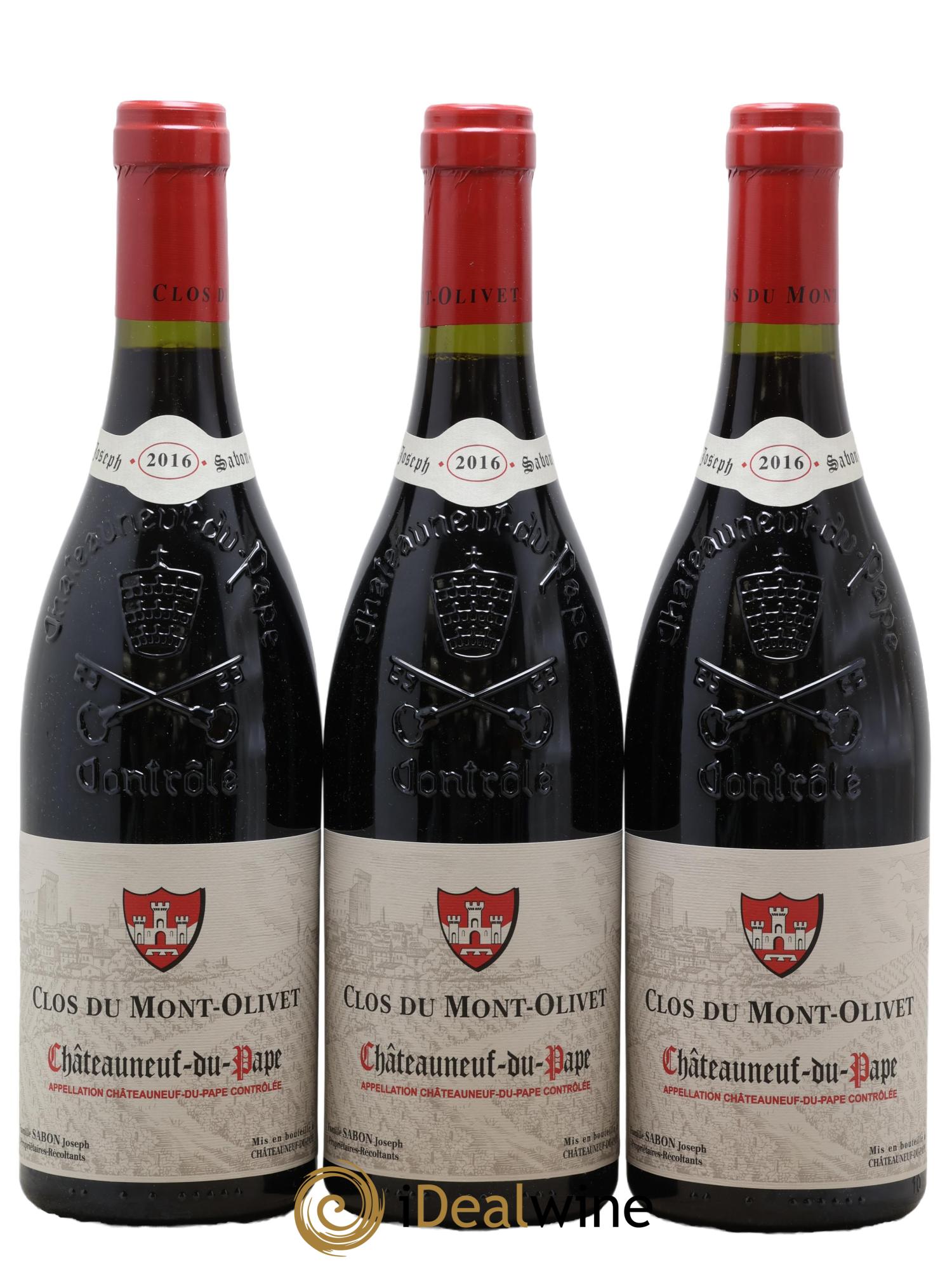 Châteauneuf-du-Pape Clos du Mont-Olivet 2016 - Lot de 3 bouteilles - 0