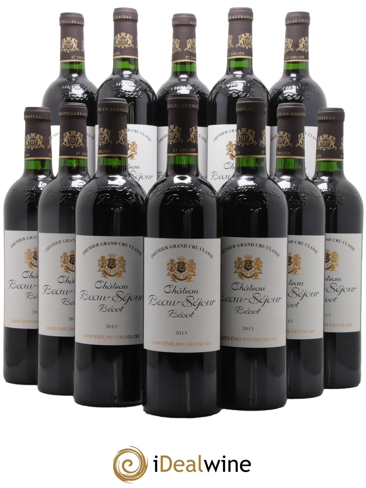 Château Beau-Séjour Bécot 1er Grand Cru Classé B 2013 - Lot de 12 bouteilles - 0