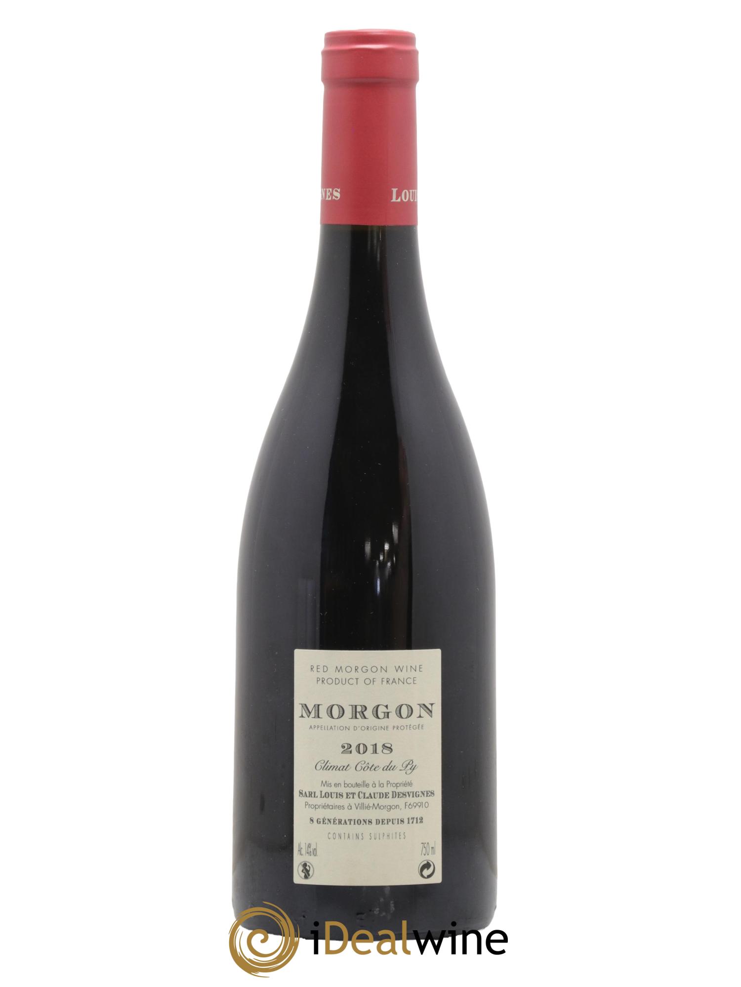 Morgon Côte du Py Louis-Claude Desvignes 2018 - Lot de 1 bouteille - 1