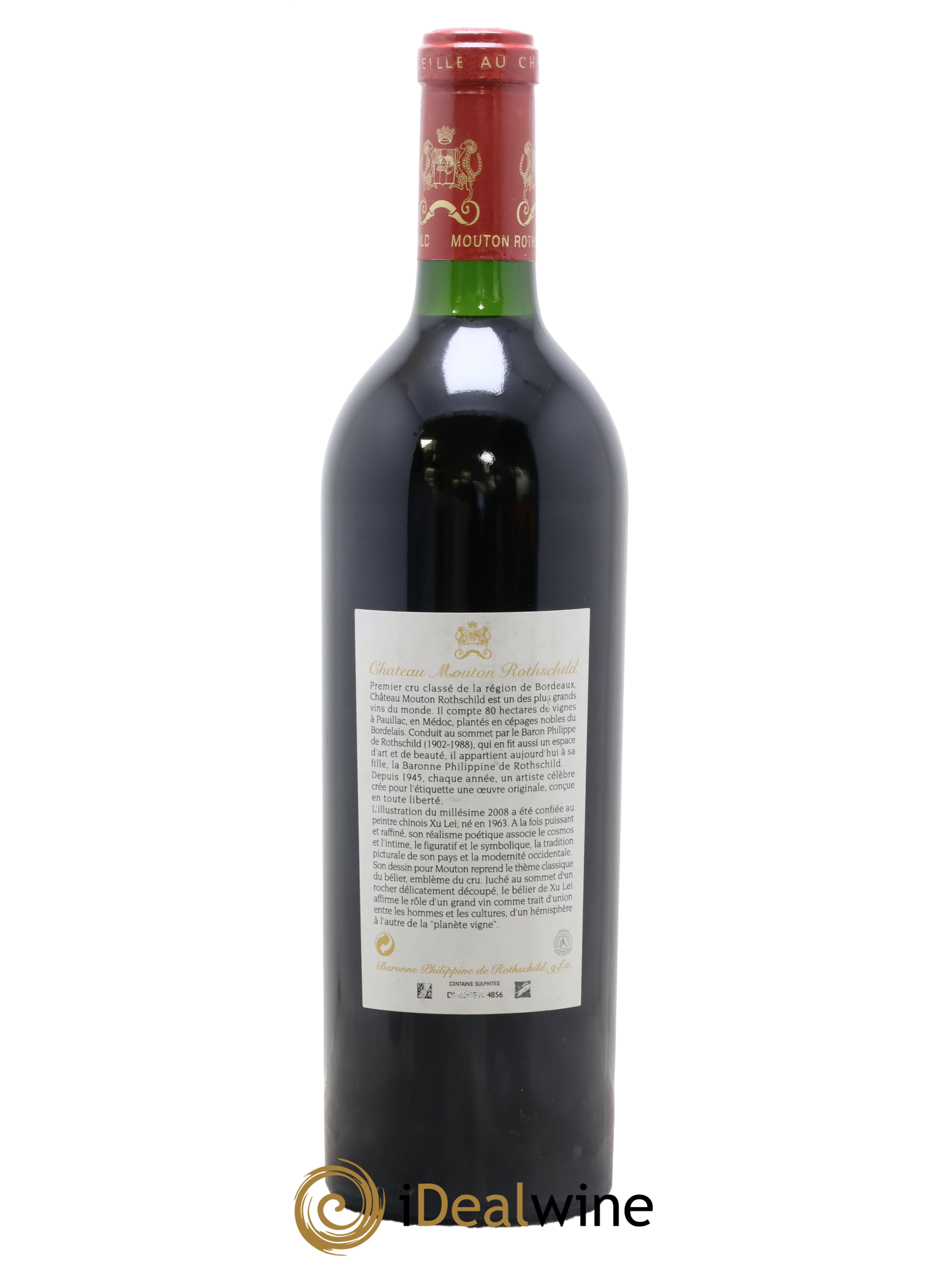 Château Mouton Rothschild 1er Grand Cru Classé 2008 - Lot de 1 bouteille - 1