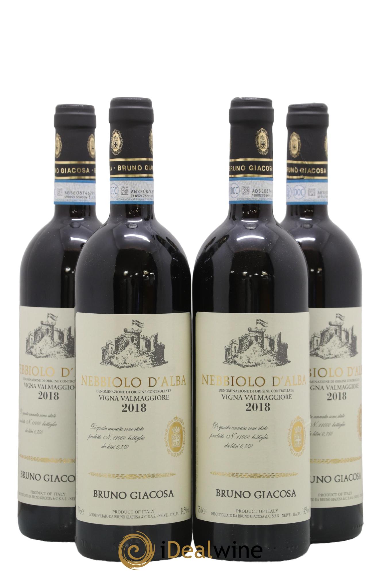 Nebbiolo d'Alba DOC Vigna Valmaggiore Bruno Giacosa 2018 - Lot de 4 bouteilles - 0