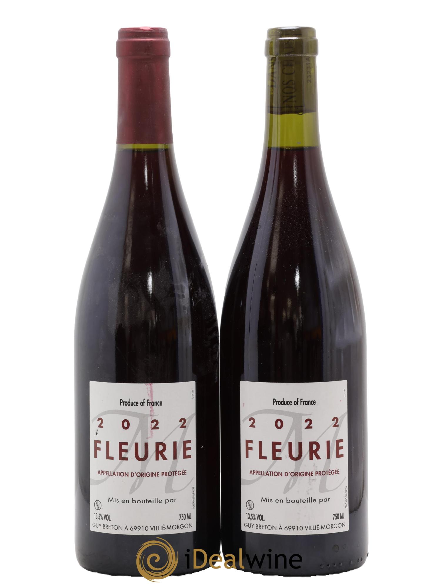 Fleurie Guy Breton 2022 - Lot of 2 bottles - 0