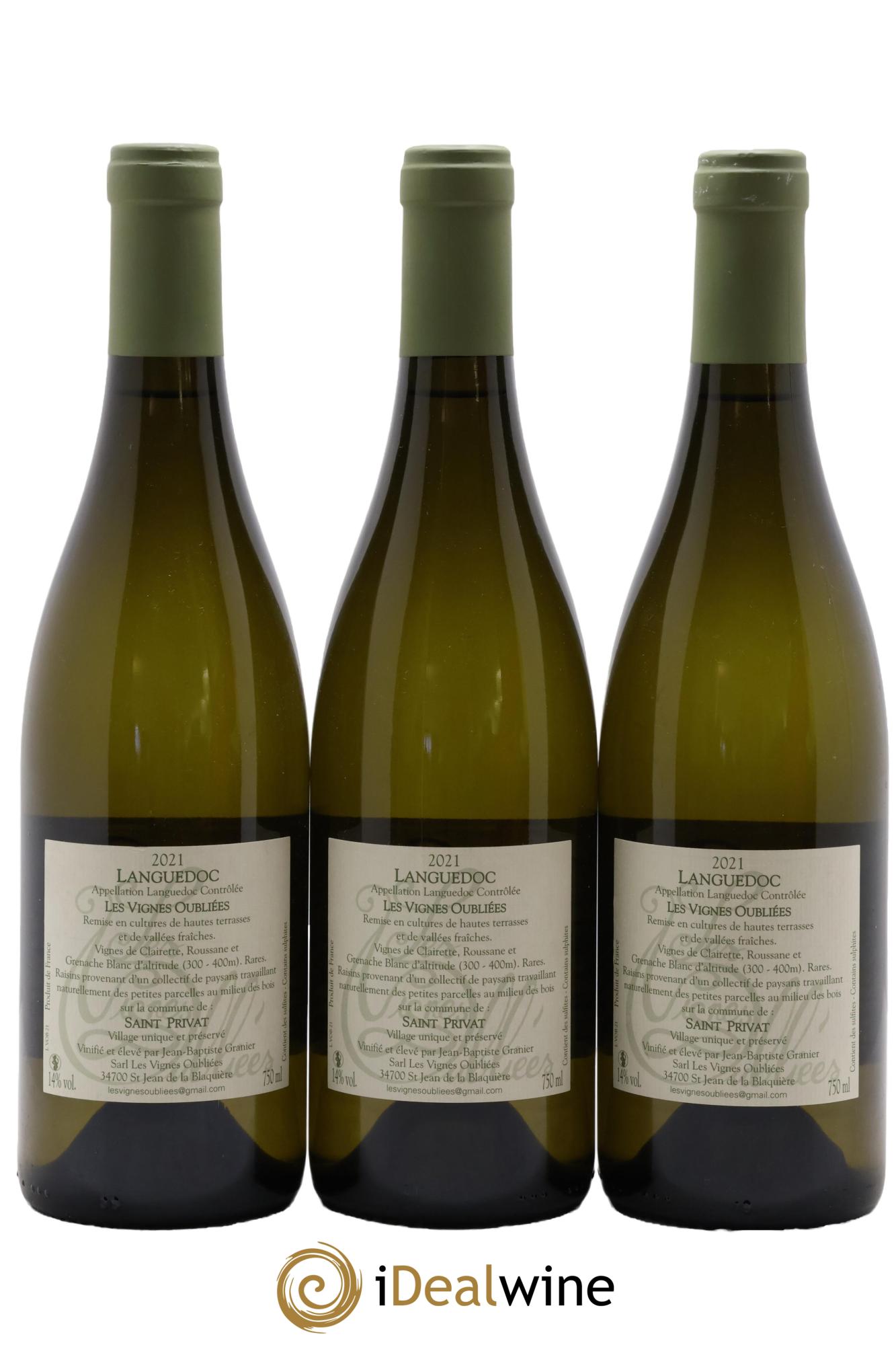 Languedoc Les Vignes Oubliées Jean-Baptiste Granier 2021 - Posten von 3 Flaschen - 1