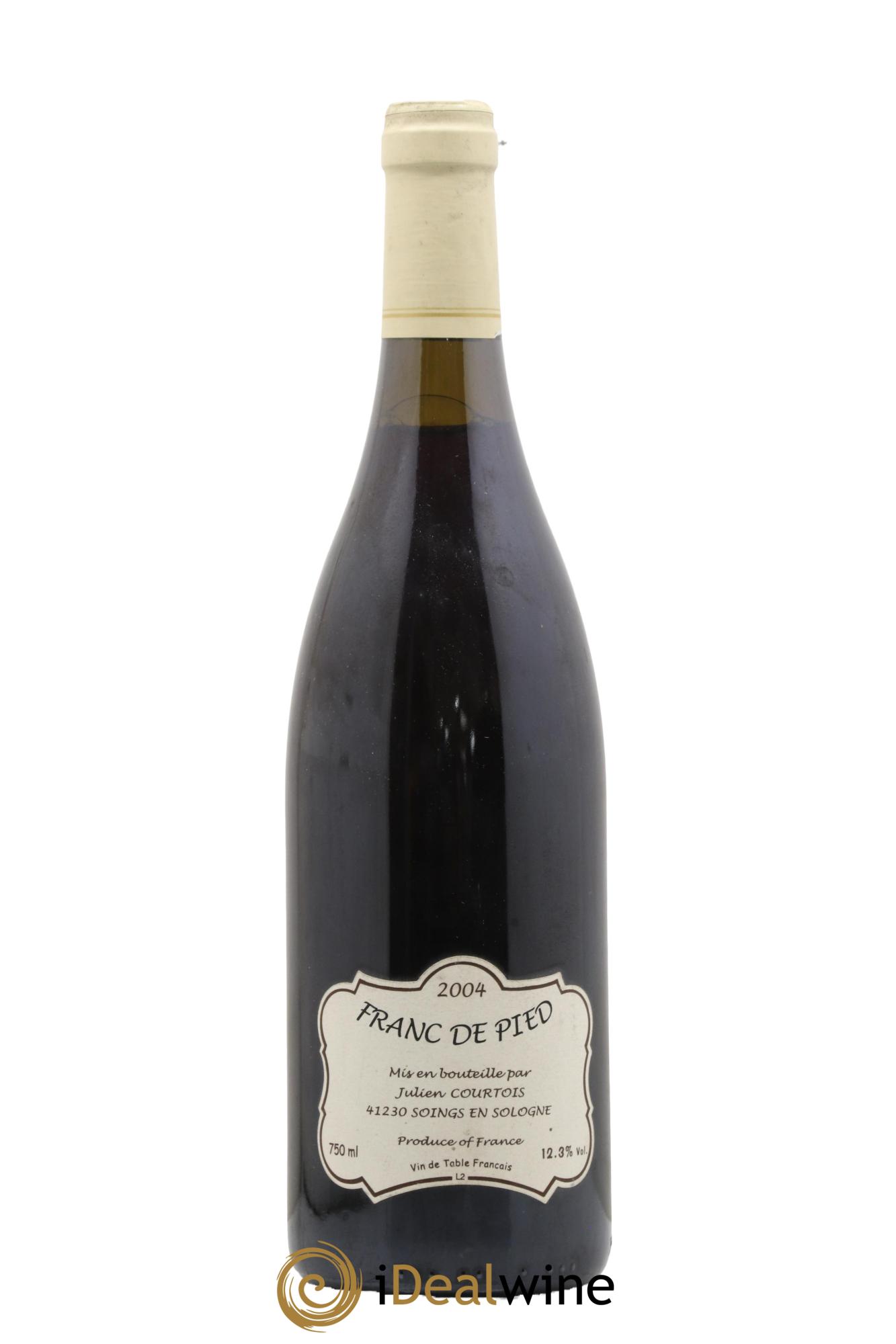 Vin de France Franc de Pied Domaine Julien Courtois 2004 - Lot de 1 bouteille - 0