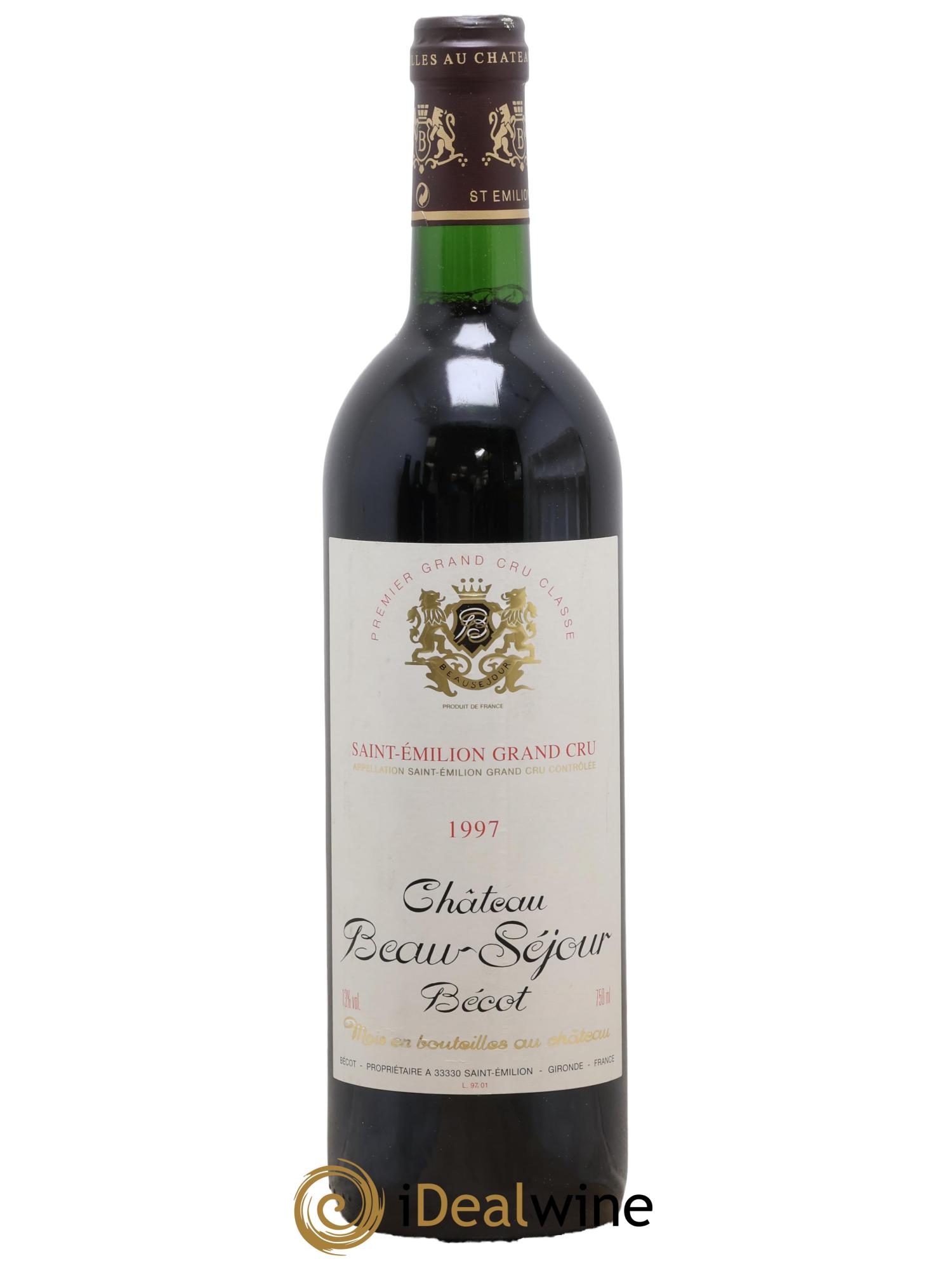 Château Beau-Séjour Bécot 1er Grand Cru Classé B 1997 - Lot of 1 bottle - 0