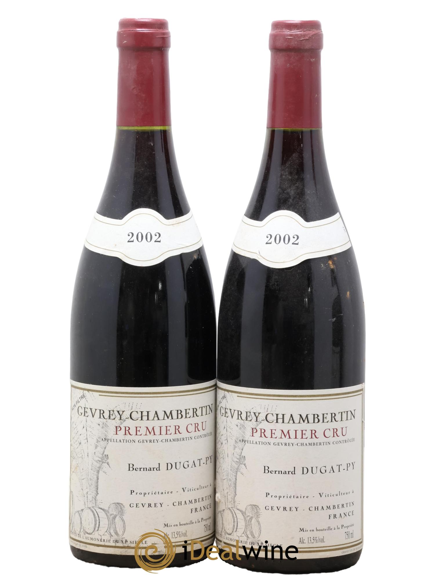 Gevrey-Chambertin 1er Cru Dugat-Py 2002 - Lot of 2 bottles - 0
