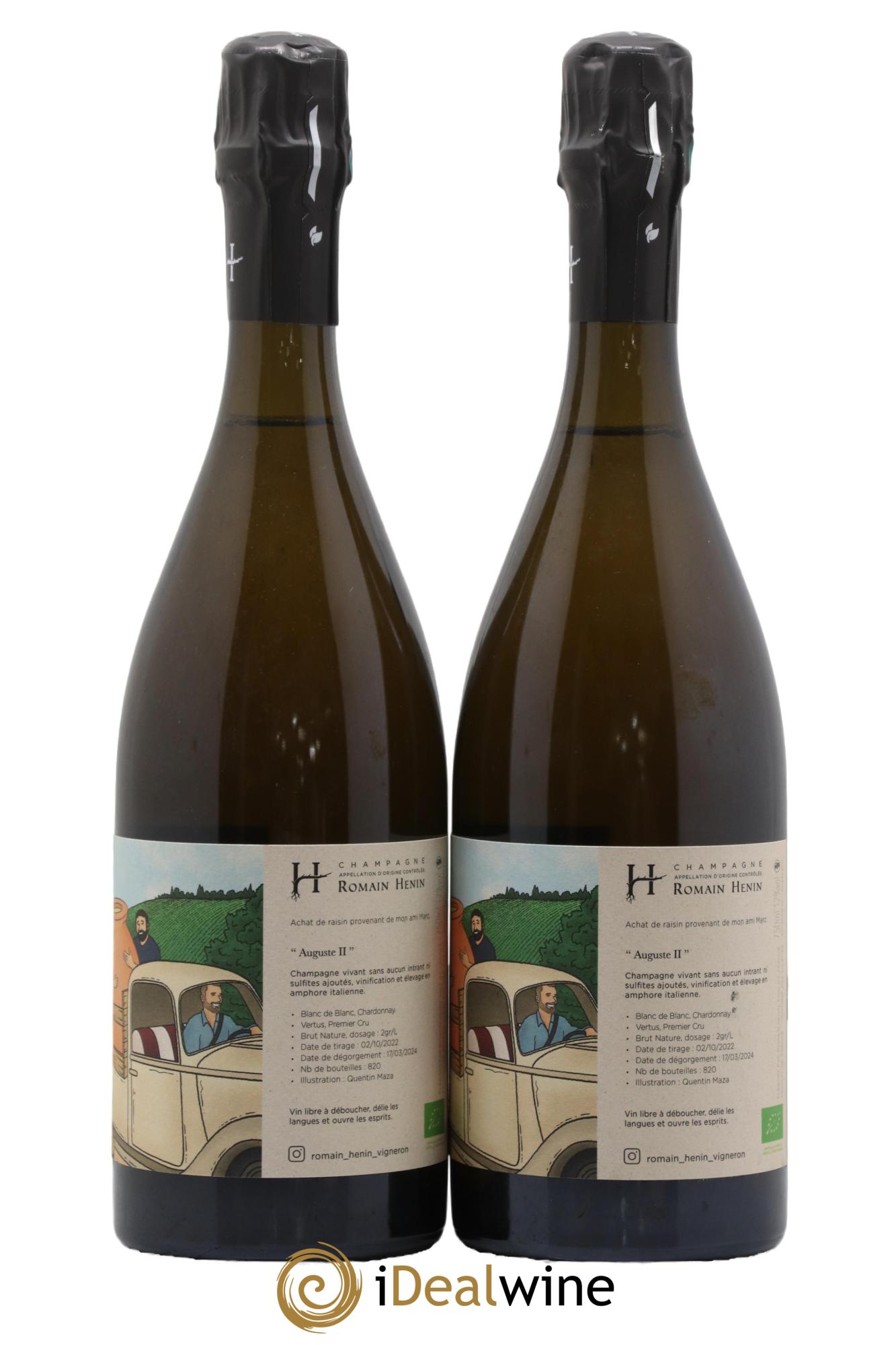 Auguste II Romain Henin - Lot de 2 bouteilles - 1
