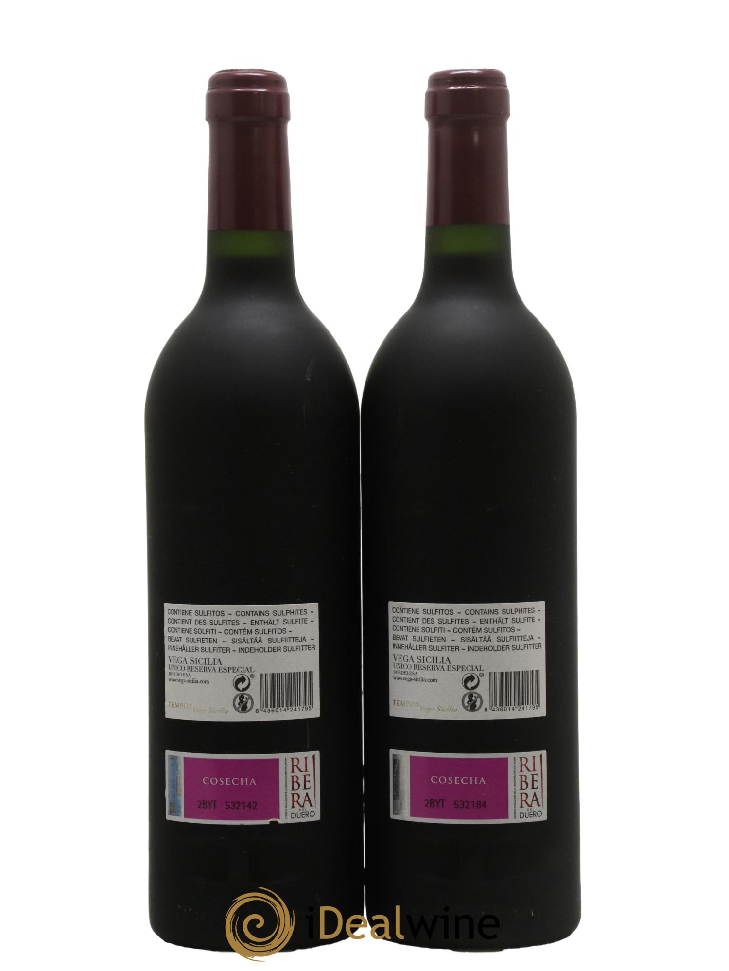 Ribera Del Duero Vega Sicilia Unico Reserva Especial Famille Alvarez - Lot de 2 bouteilles - 1
