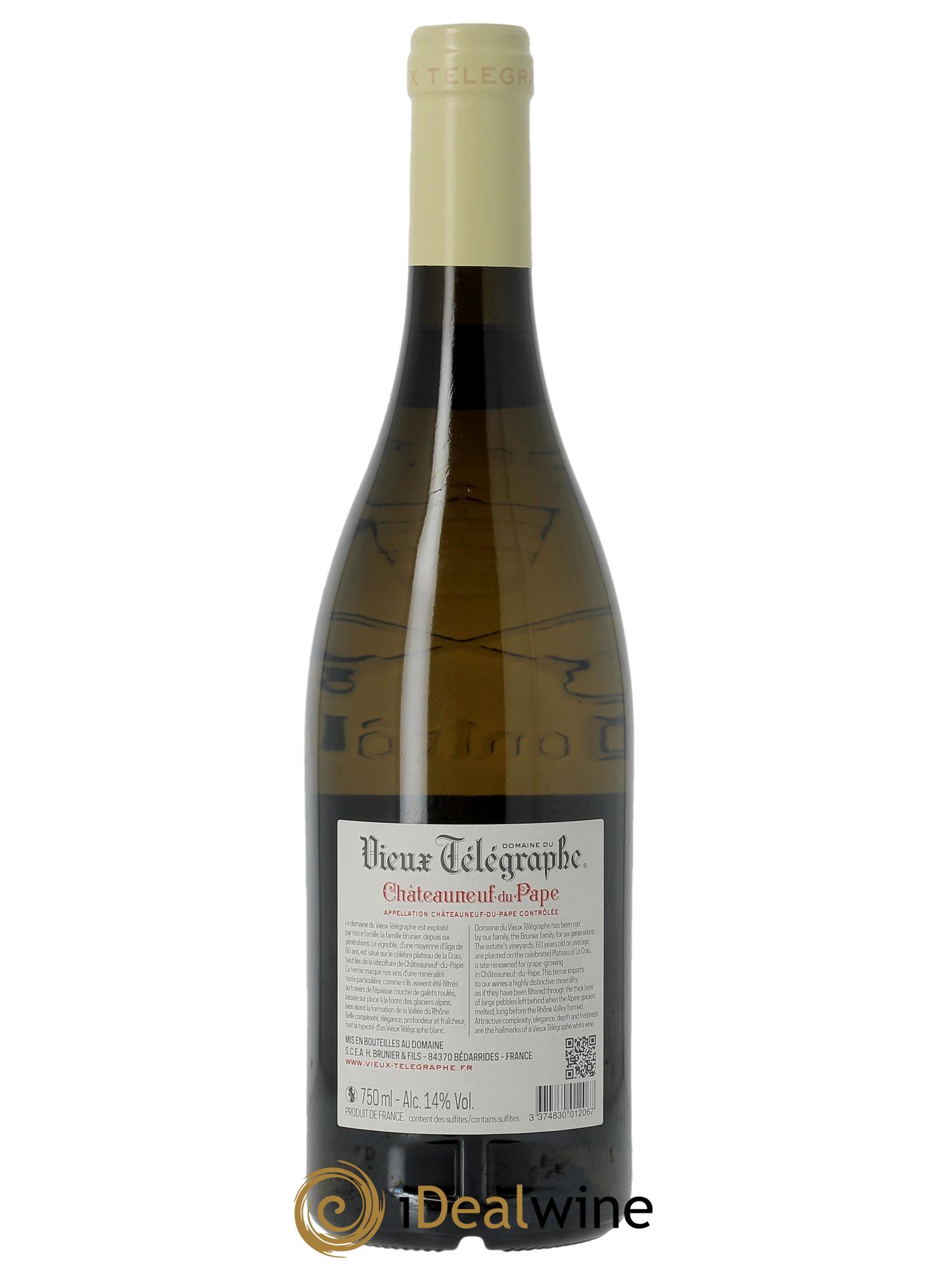 Châteauneuf-du-Pape Vieux Télégraphe (Domaine du) Vignobles Brunier CBO a partir de12 bts 2020 - Lot de 1 bouteille - 1