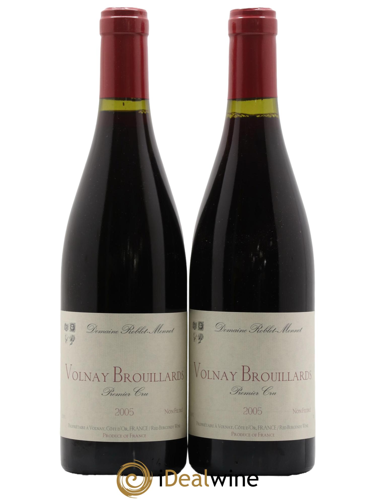 Volnay 1er Cru Brouillards Roblet-Monnot (Domaine) 2005 - Lotto di 2 bottiglie - 0