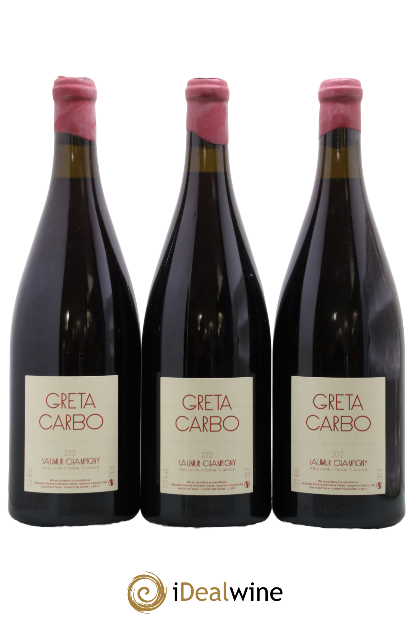 Saumur-Champigny Greta Carbo Bobinet 2012 - Lot de 3 magnums - 0