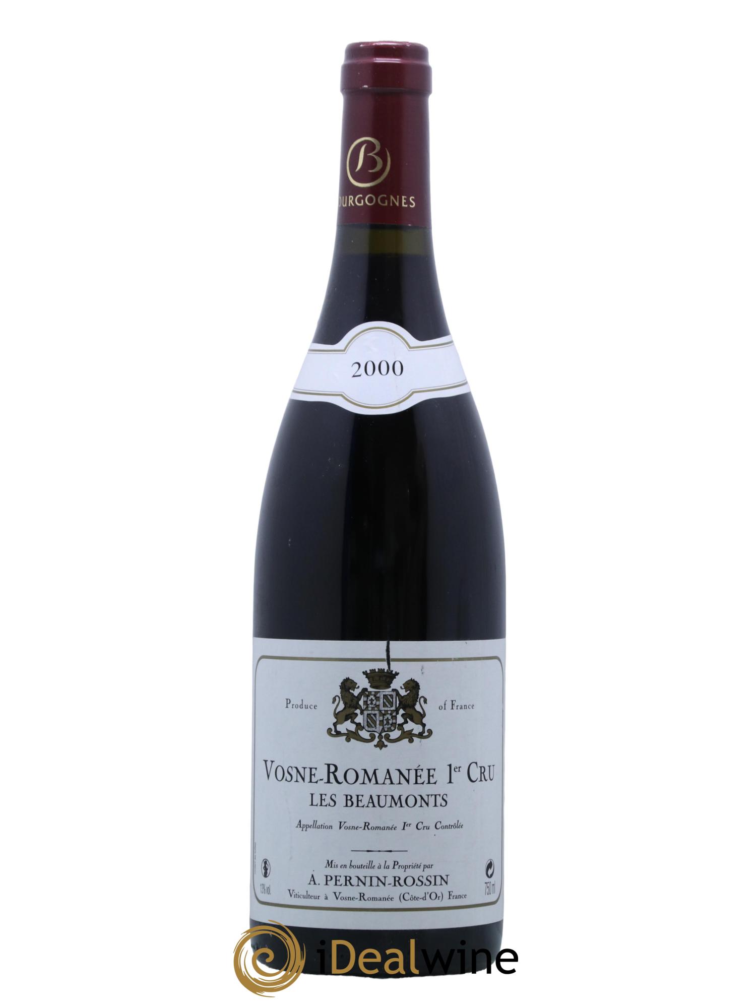 Vosne-Romanée 1er Cru Les Beaumonts Pernin Rossin 2000 - Lot de 1 bouteille - 0