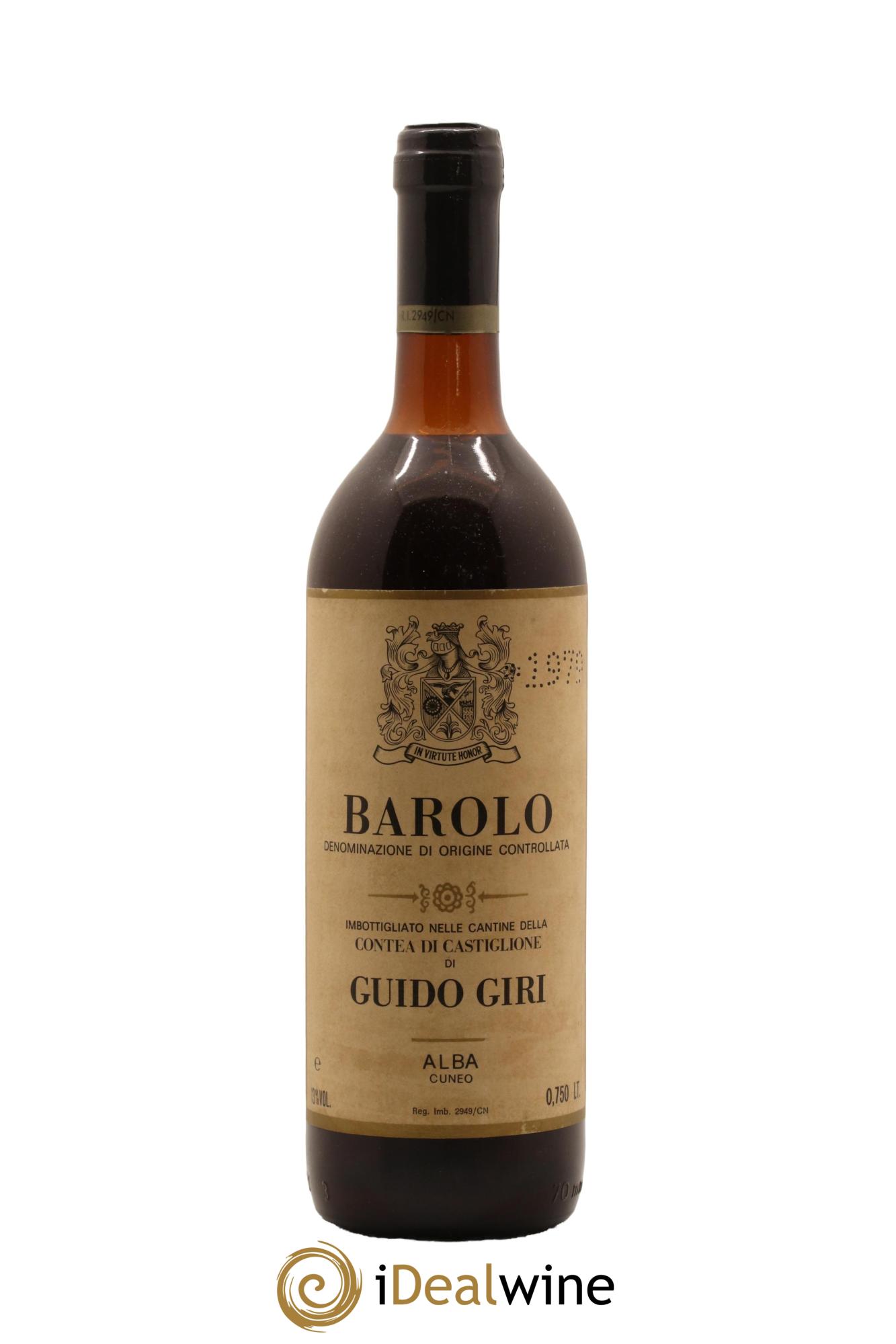 Barolo Guido Giri 1979 - Lot de 1 bouteille - 0