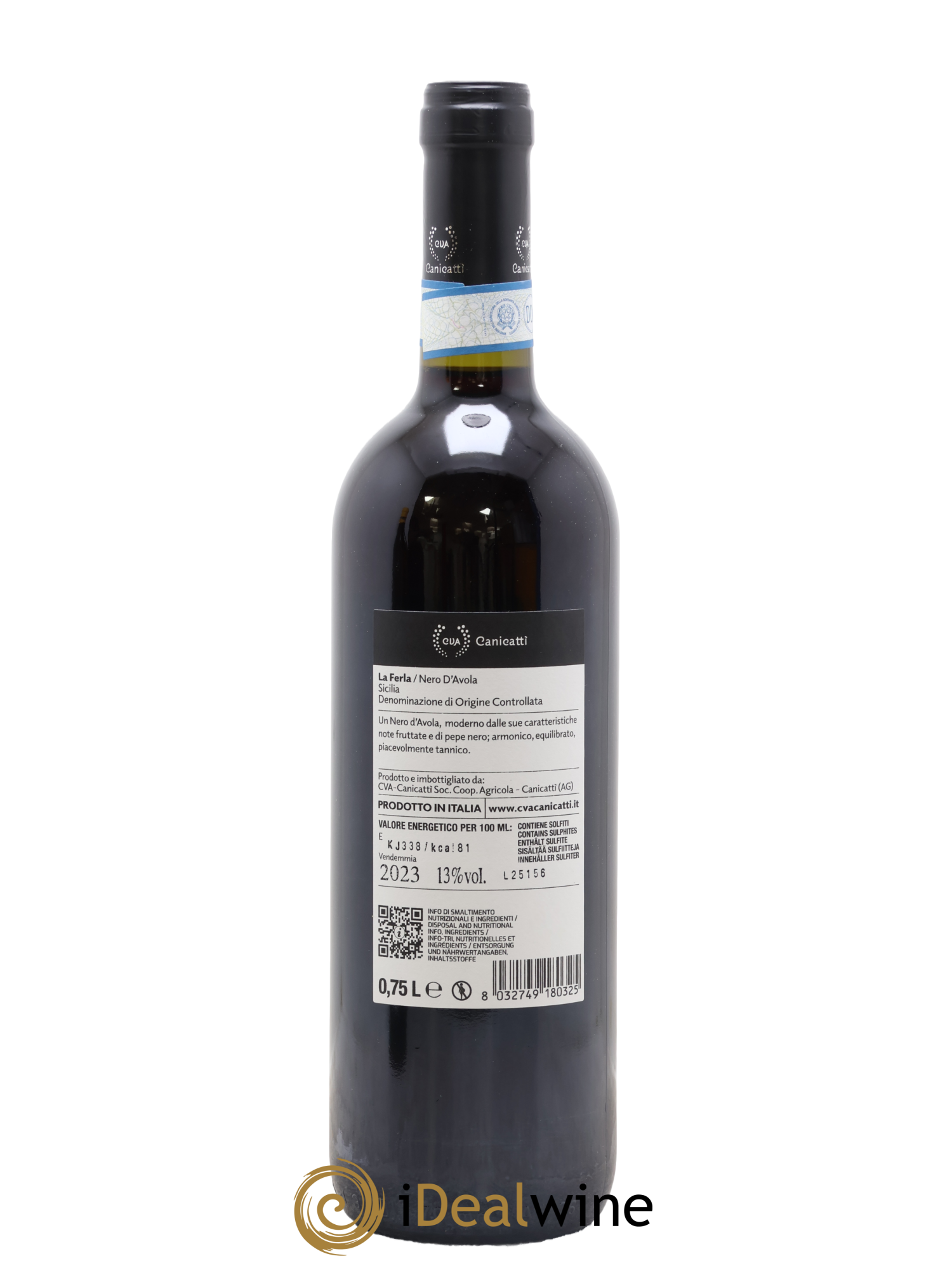 IGT Sicile Nero d'Avola Cantina di Canicatti La Ferla 2023 - Lot de 1 bouteille - 1