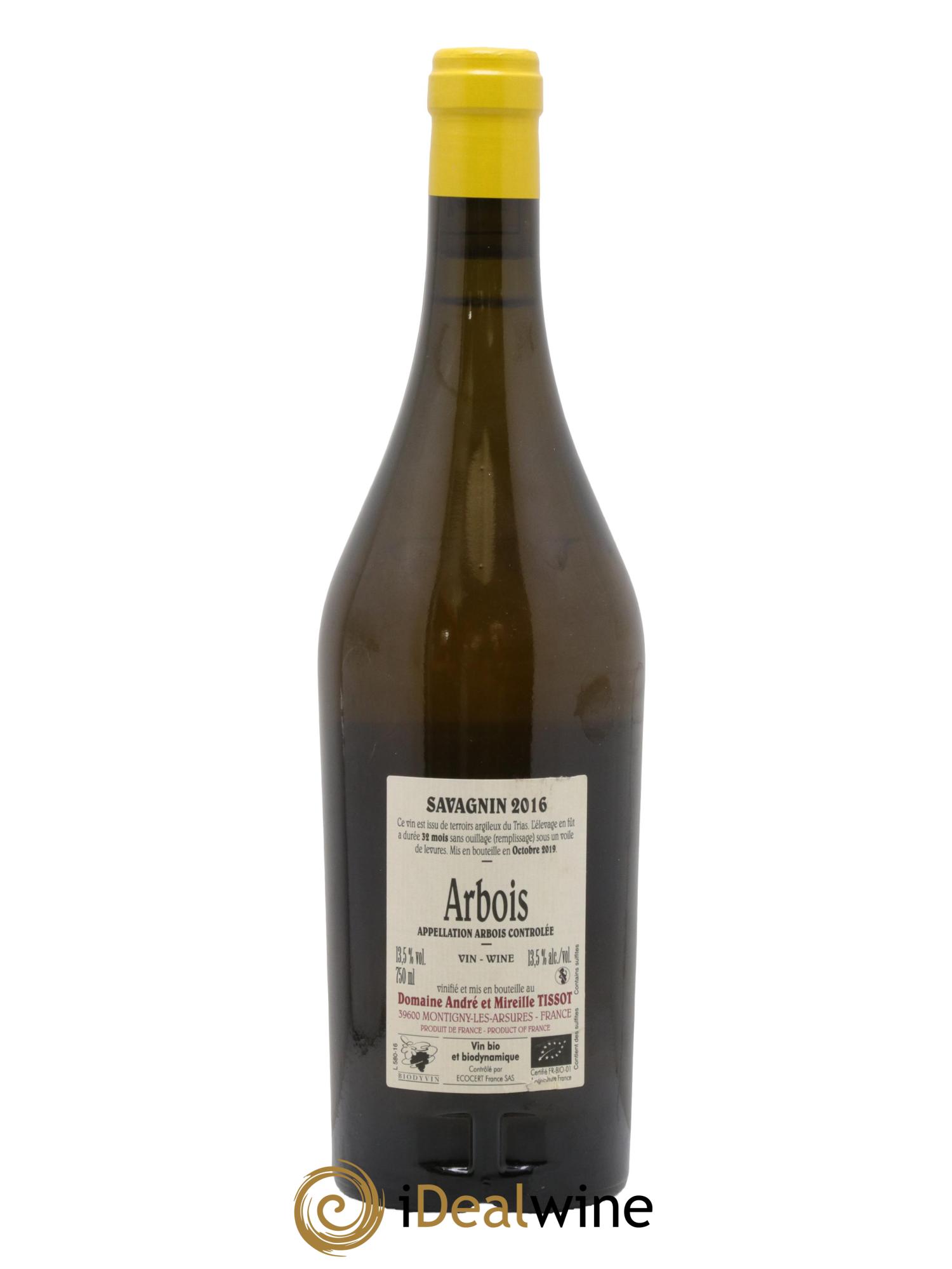 Arbois Savagnin Bénédicte et Stéphane Tissot 2016 - Lot de 1 bouteille - 1