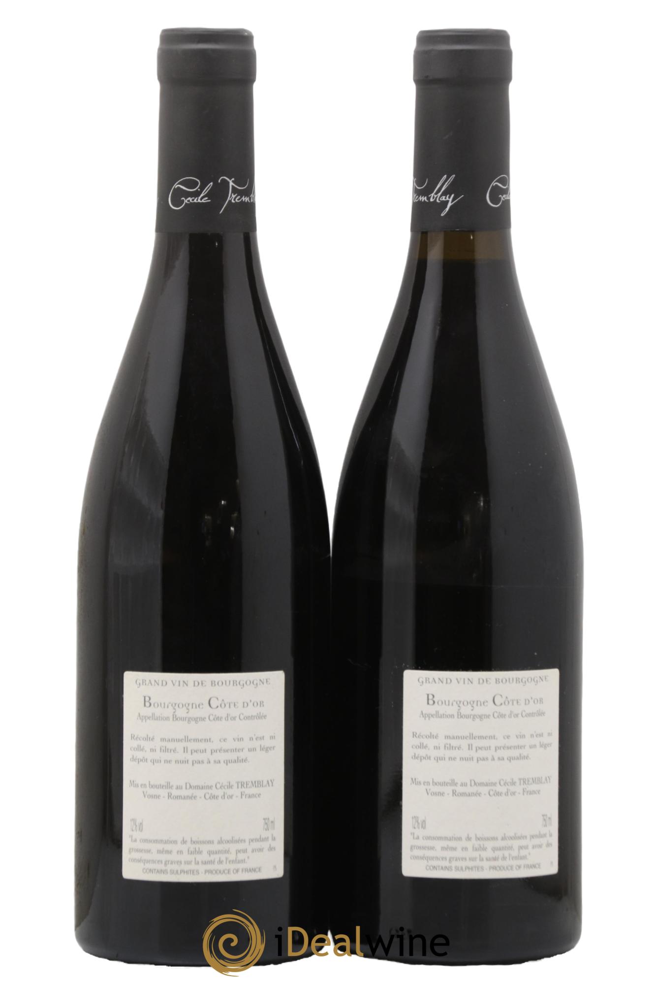 Bourgogne Côte-d'Or Cécile Tremblay 2017 - Lot of 2 bottles - 1