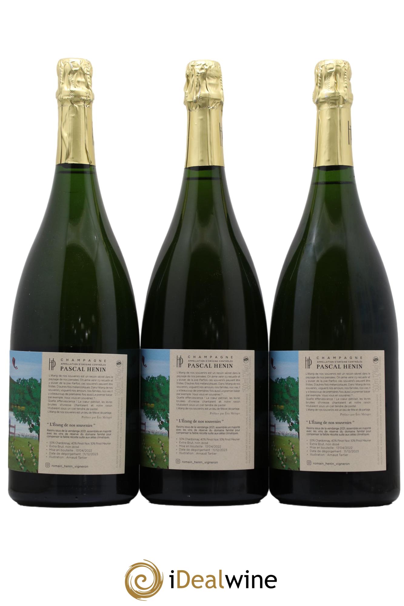 Champagne L'Etang des nos Souvenris Pascal Henin - Lot de 3 magnums - 1