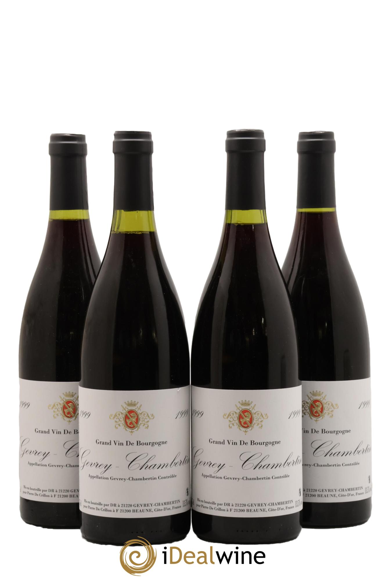 Gevrey-Chambertin Pierre de Crillon 1999 - Lot of 4 bottles - 0