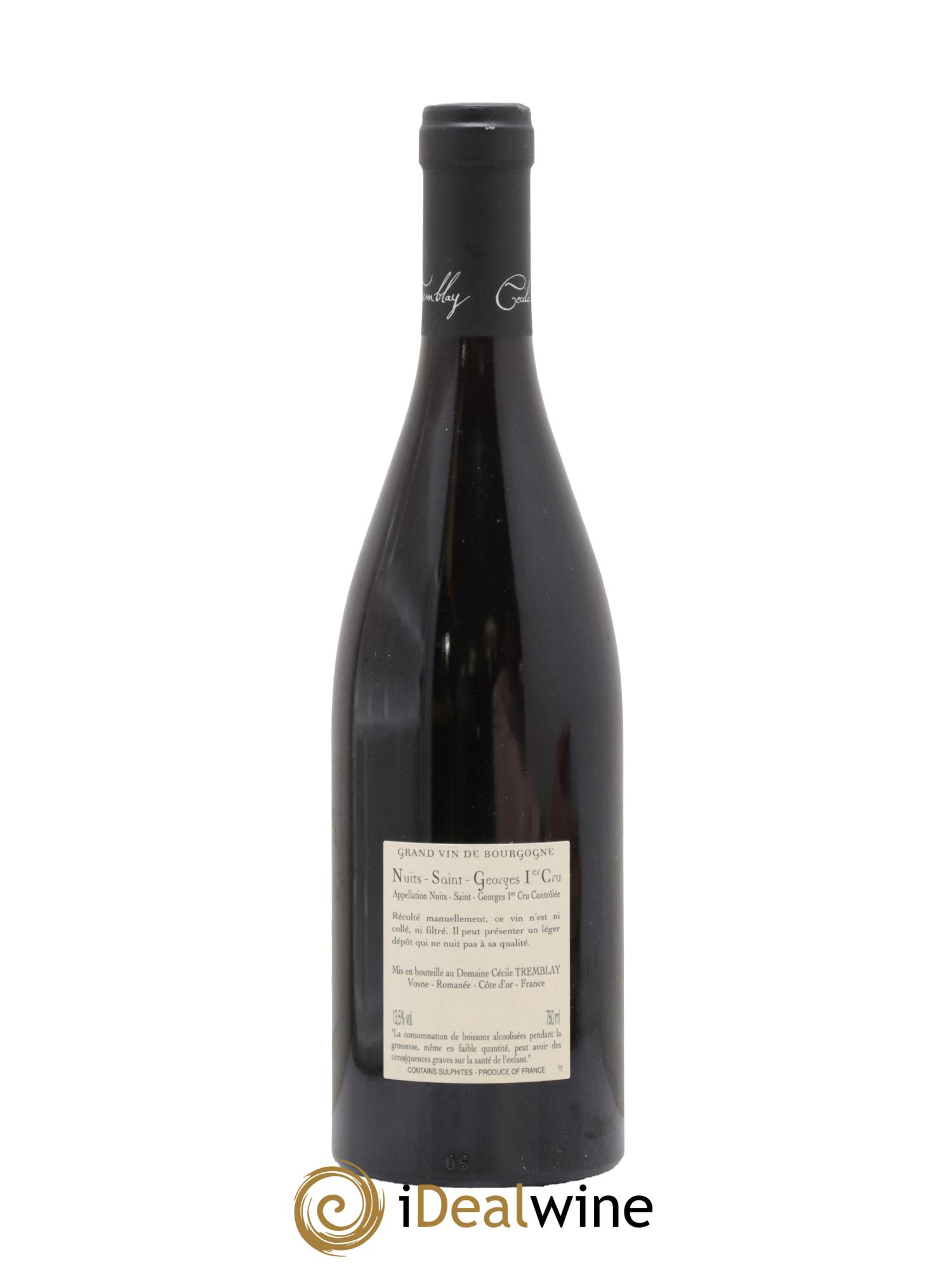 Nuits-Saint-Georges 1er Cru Les Murgers Cécile Tremblay 2018 - Lot de 1 bouteille - 1