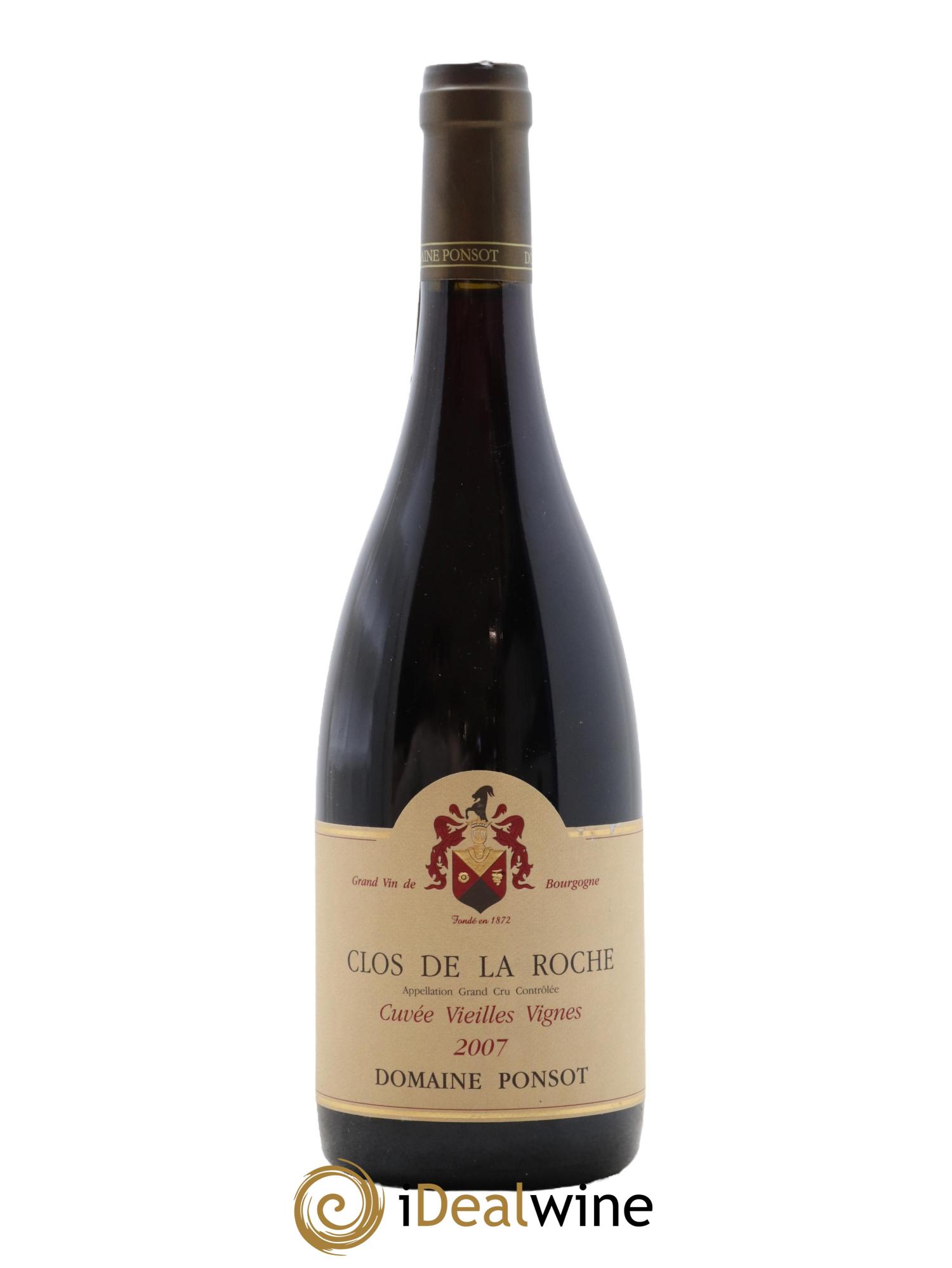 Clos de la Roche Grand Cru Vieilles Vignes Ponsot (Domaine) 2007 - Lot de 1 bouteille - 0