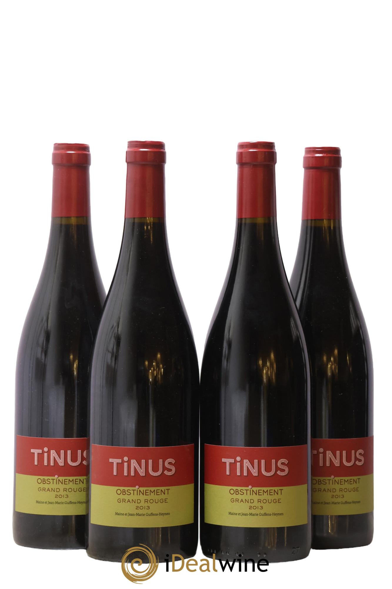Vin de France Obstinément Grand Rouge Guffens 2013 - Lot de 4 bouteilles - 0