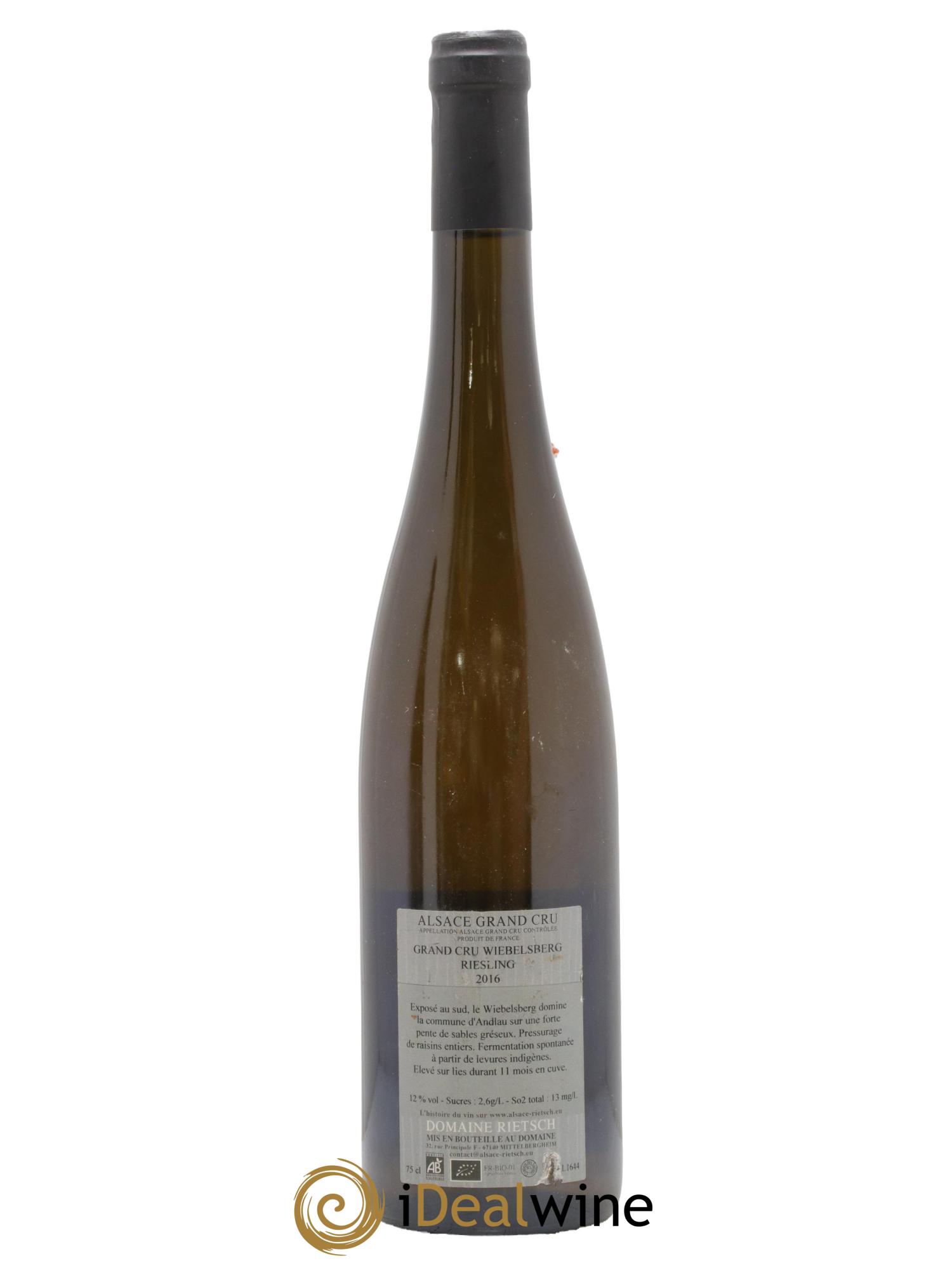 Alsace Riesling Grand Cru Wiebelsberg Rietsch 2016 - Posten von 1 Flasche - 1