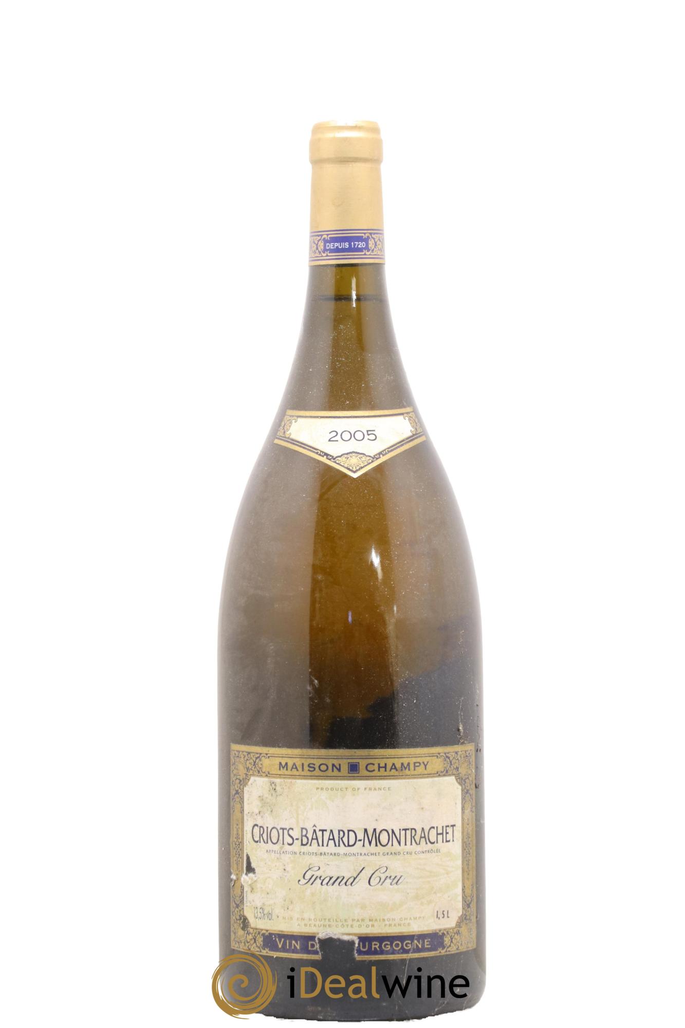 Criots-Bâtard-Montrachet Grand Cru Maison Champy 2005 - Lot de 1 magnum - 0