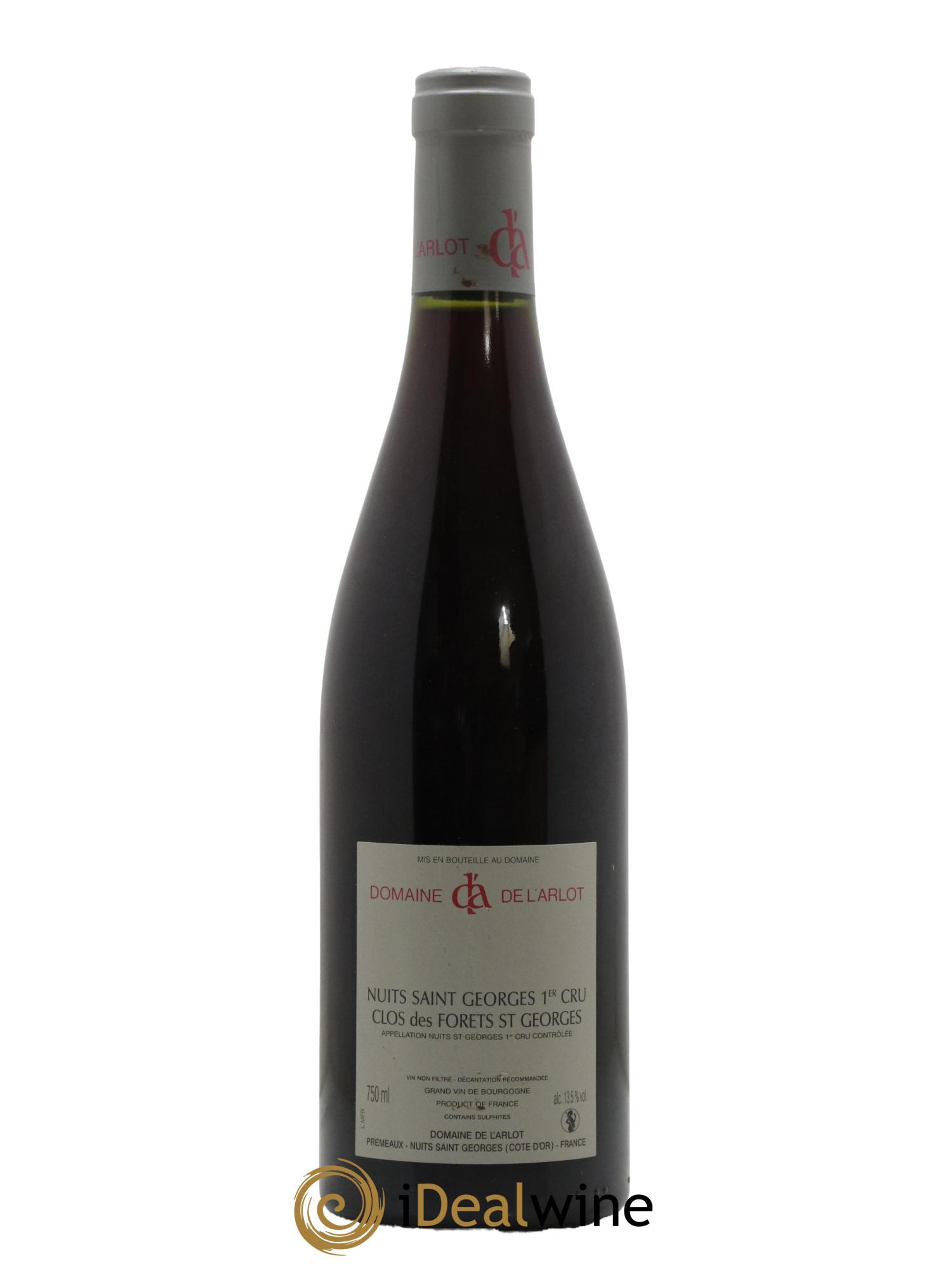 Nuits-Saint-Georges 1er Cru Clos des Forêts Saint-Georges Domaine de l'Arlot 2010 - Lot de 1 bouteille - 1