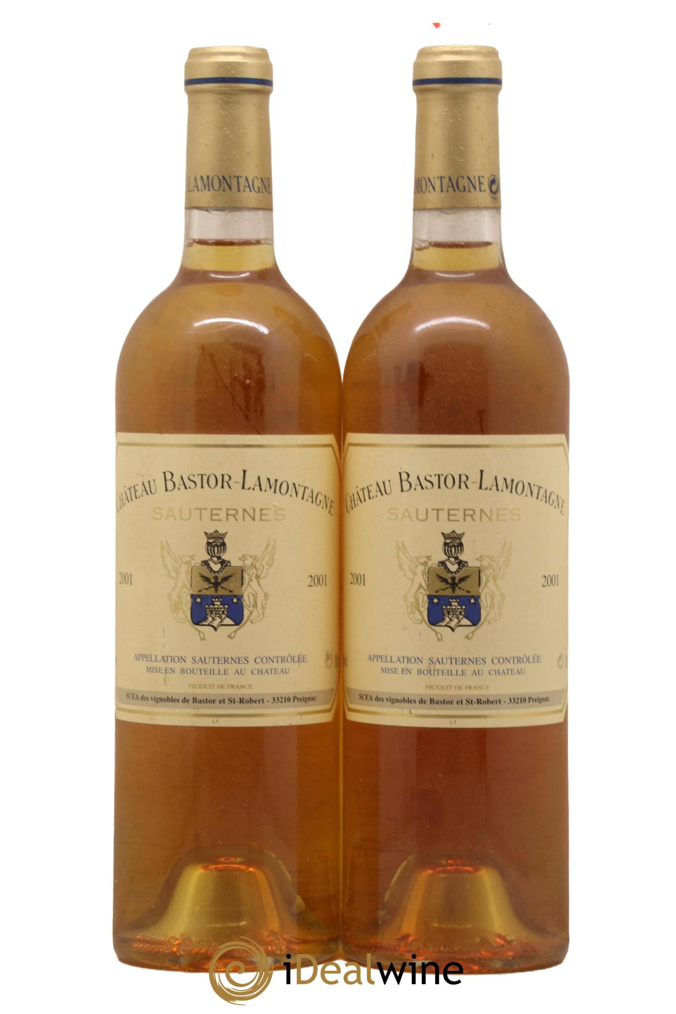 Château Bastor Lamontagne 2001 - Lotto di 2 bottiglie - 0