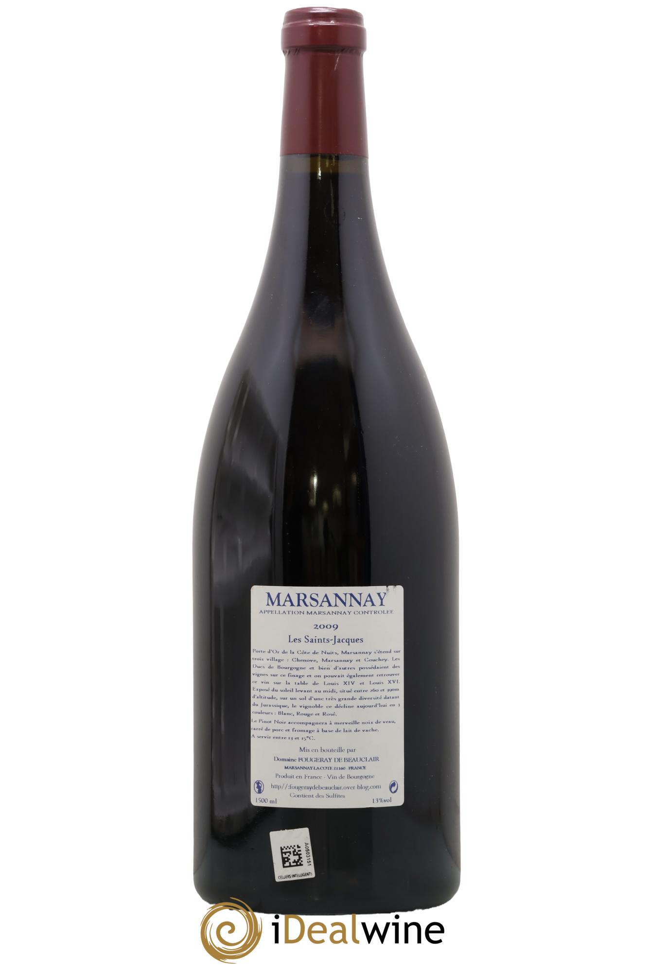 Marsannay Les Saint-Jacques Fougeray de Beauclair 2009 - Lot de 1 magnum - 1