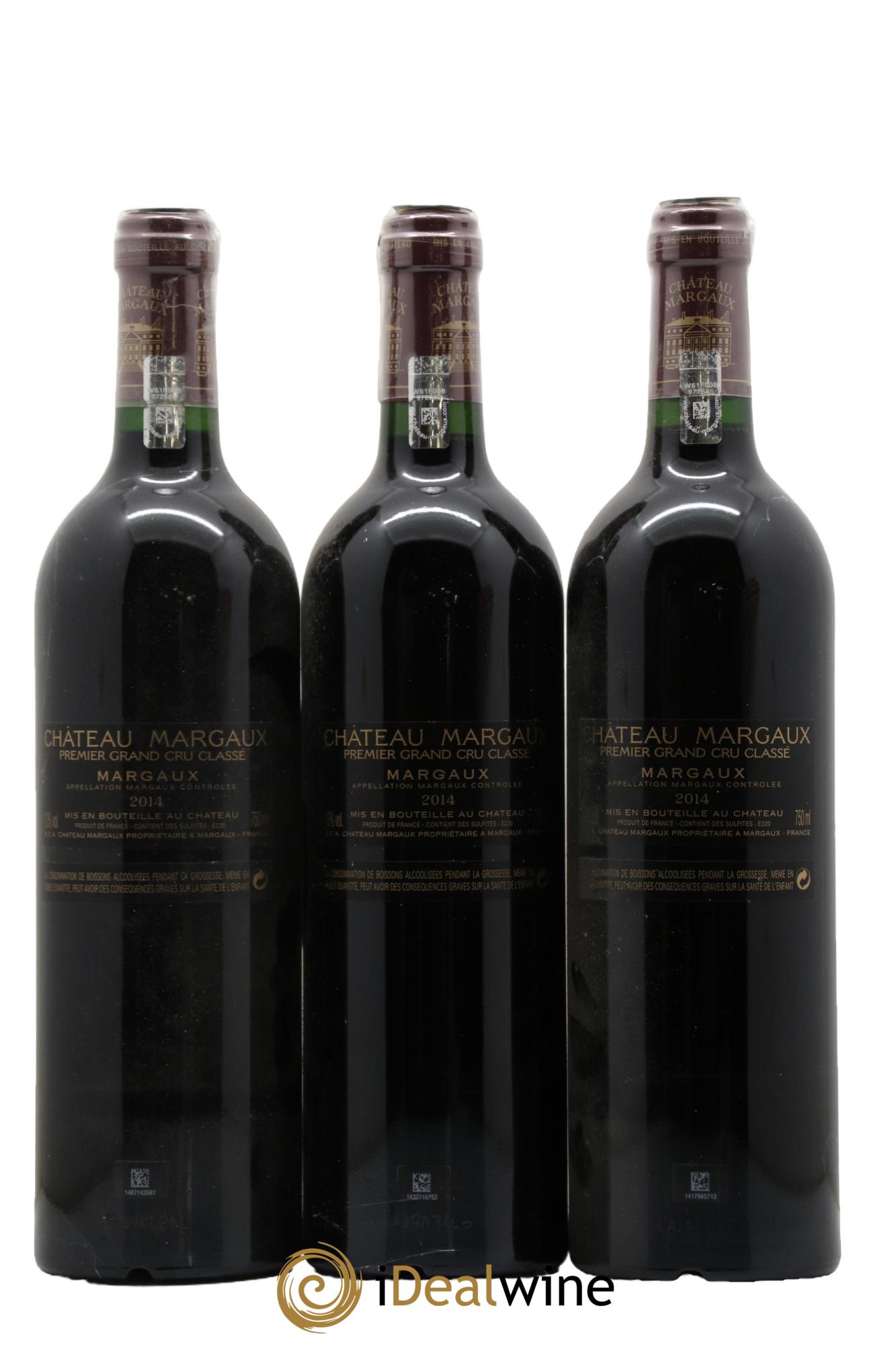 Château Margaux 1er Grand Cru Classé 2014 - Lot de 3 bouteilles - 1