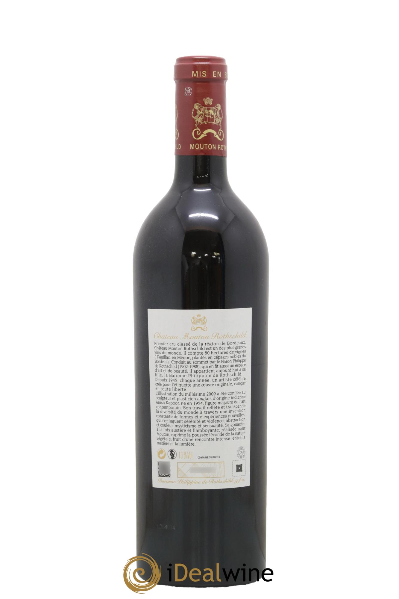 Château Mouton Rothschild 1er Grand Cru Classé 2009 - Lot de 1 bouteille - 2