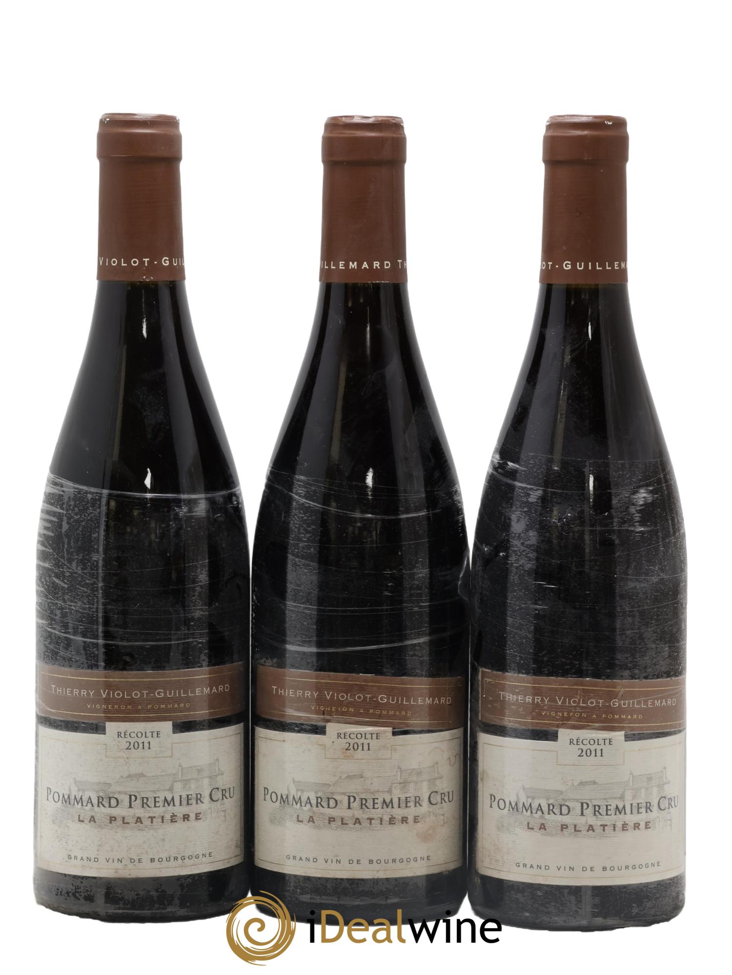 Pommard 1er Cru La Platière Violot-Guillemard 2011 - Lot de 3 bouteilles - 0