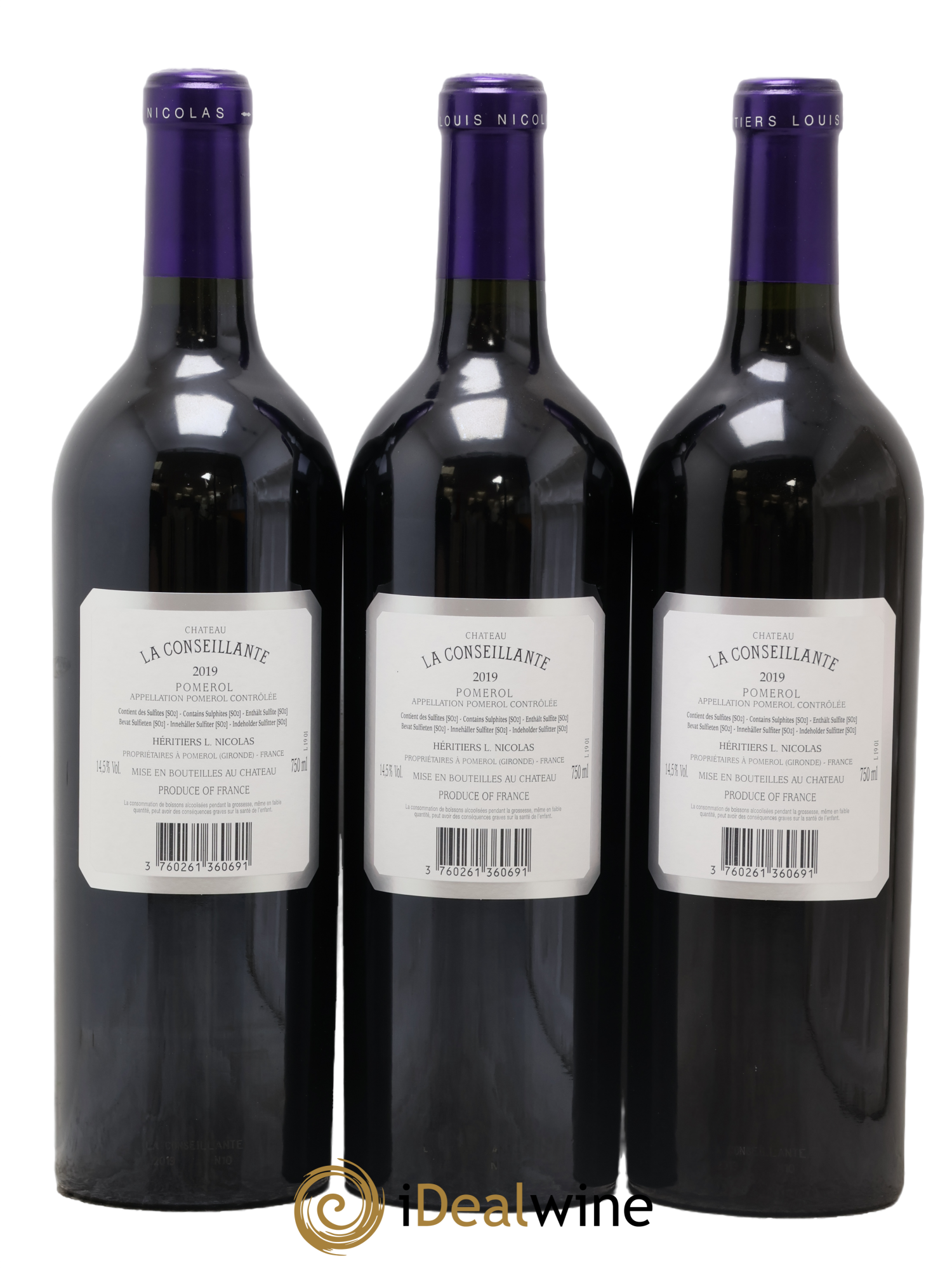 Château la Conseillante 2019 - Lot de 3 bouteilles - 1
