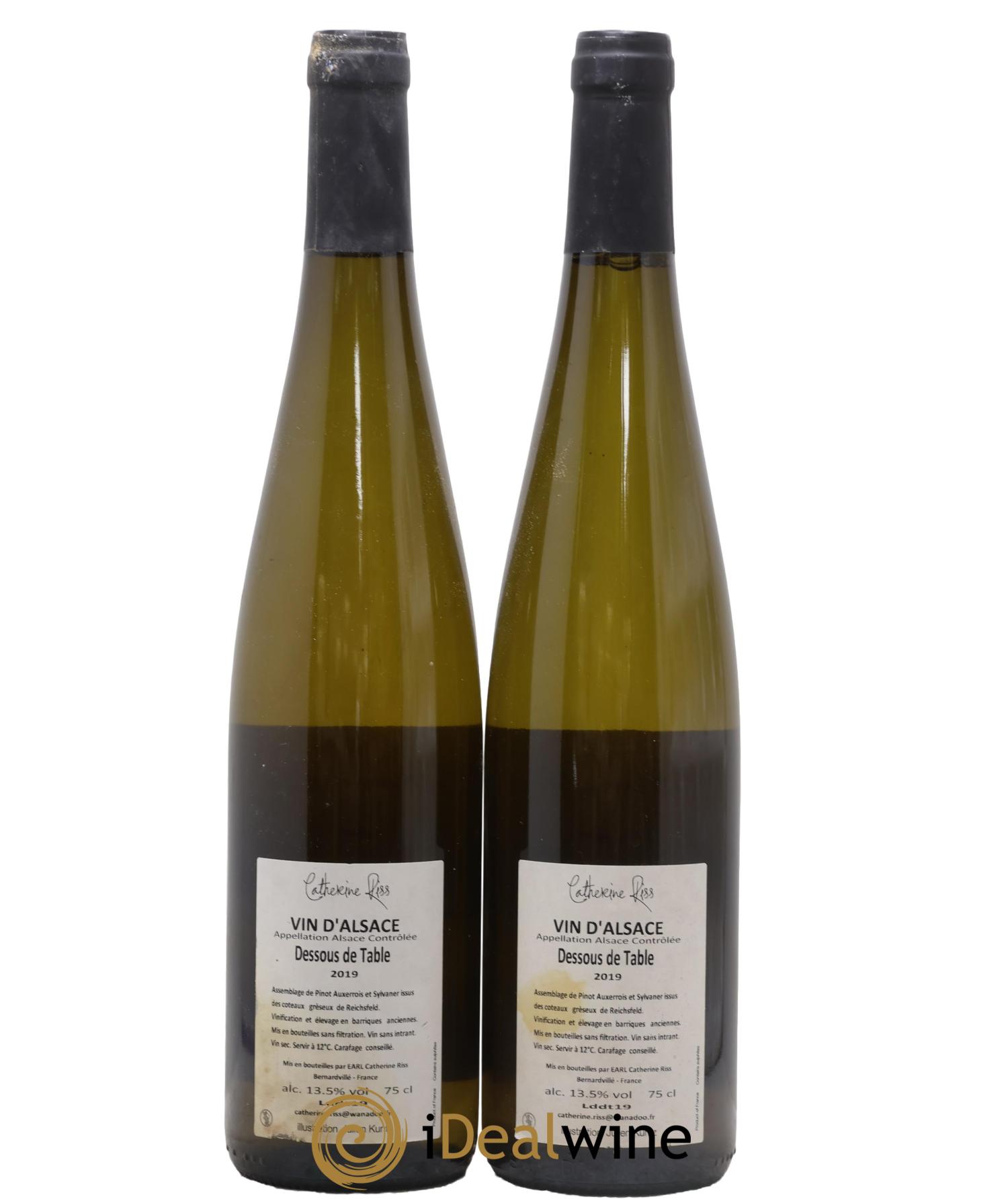 Alsace Dessous de Table Riss 2019 - Posten von 2 Flaschen - 1