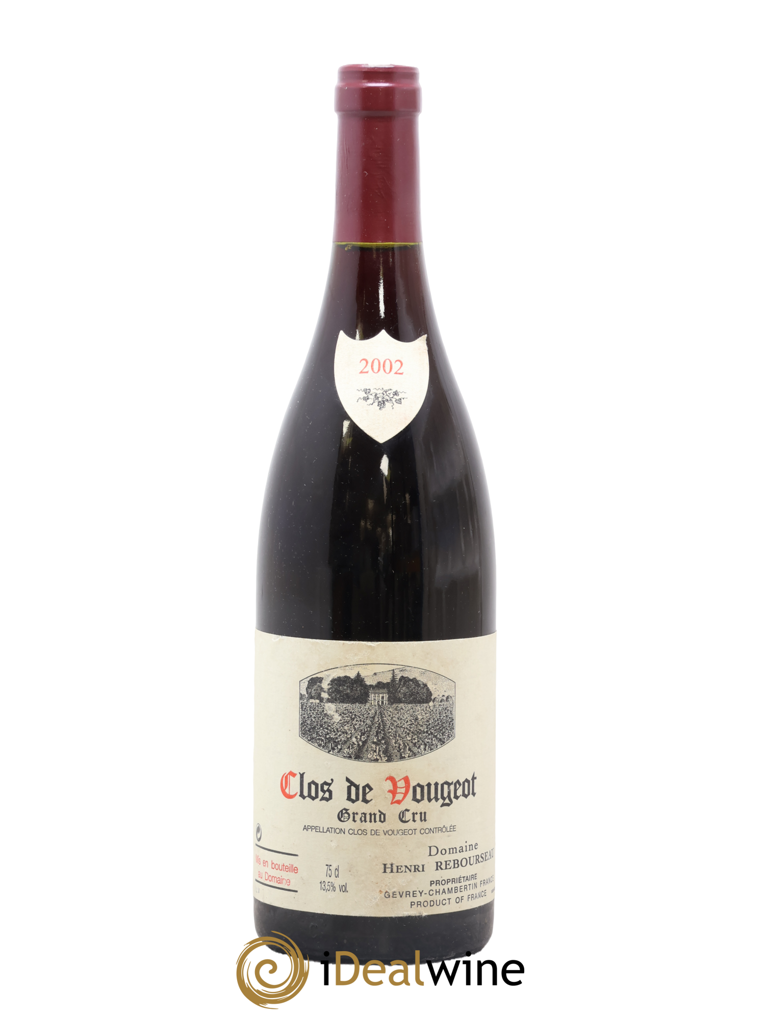 Clos de Vougeot Grand Cru Henri Rebourseau (Domaine) 2002 - Lot de 1 bouteille - 0