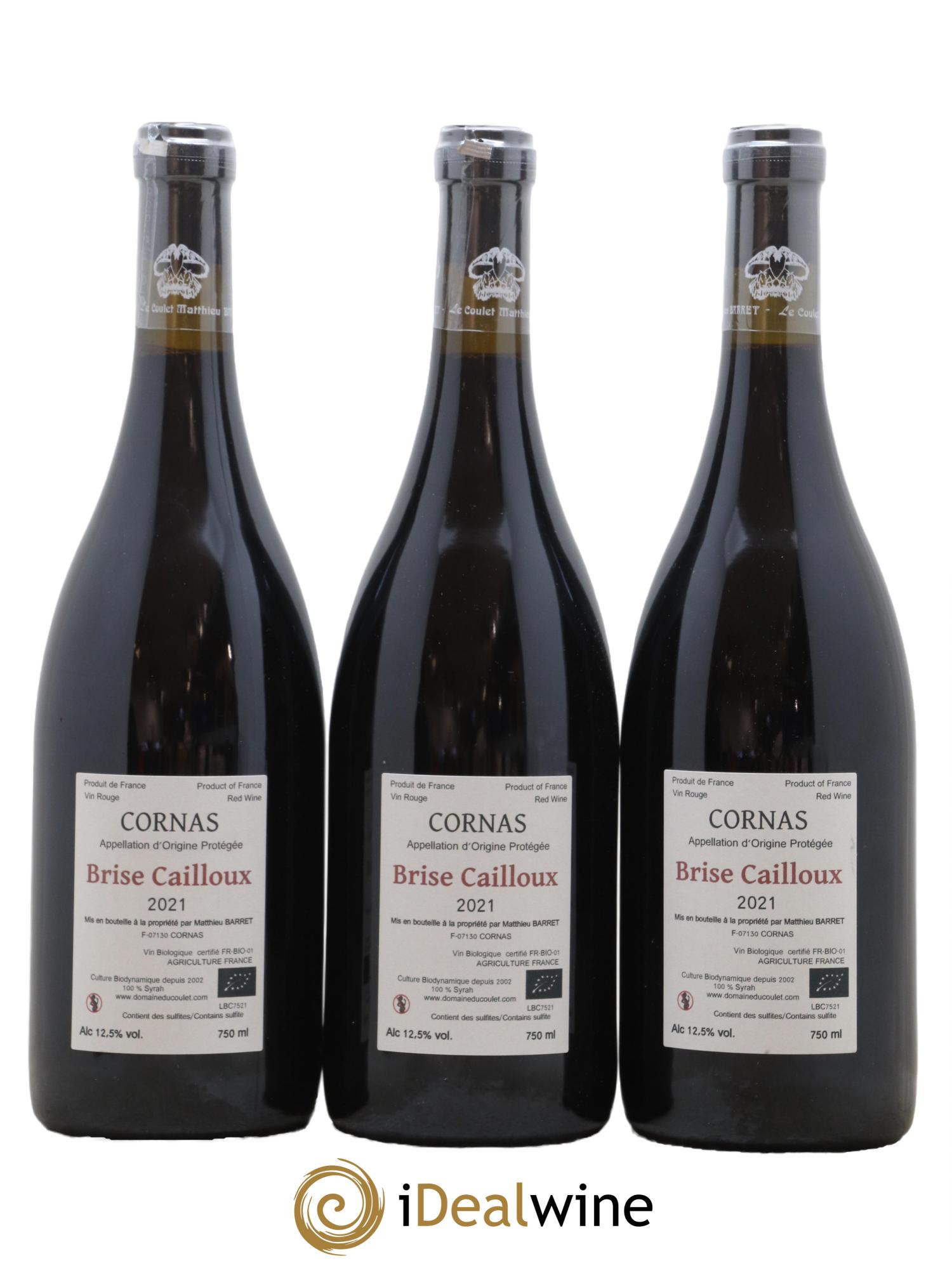 Cornas Brise Cailloux Coulet (Domaine du) - Matthieu Barret  2021 - Lot of 3 bottles - 1