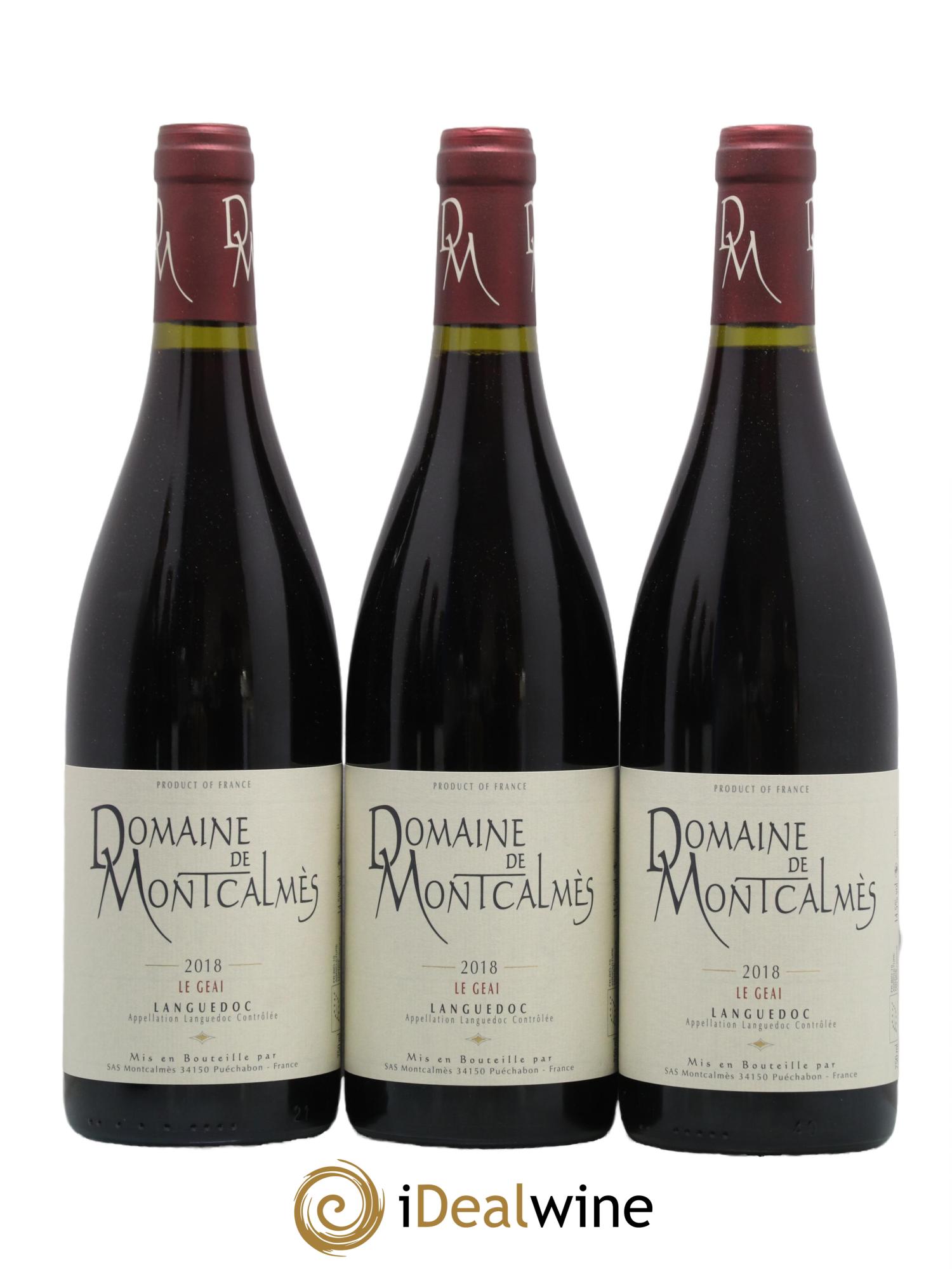 Coteaux du Languedoc - Le Geai Domaine de Montcalmès Frédéric Pourtalié 2018 - Posten von 6 Flaschen - 2