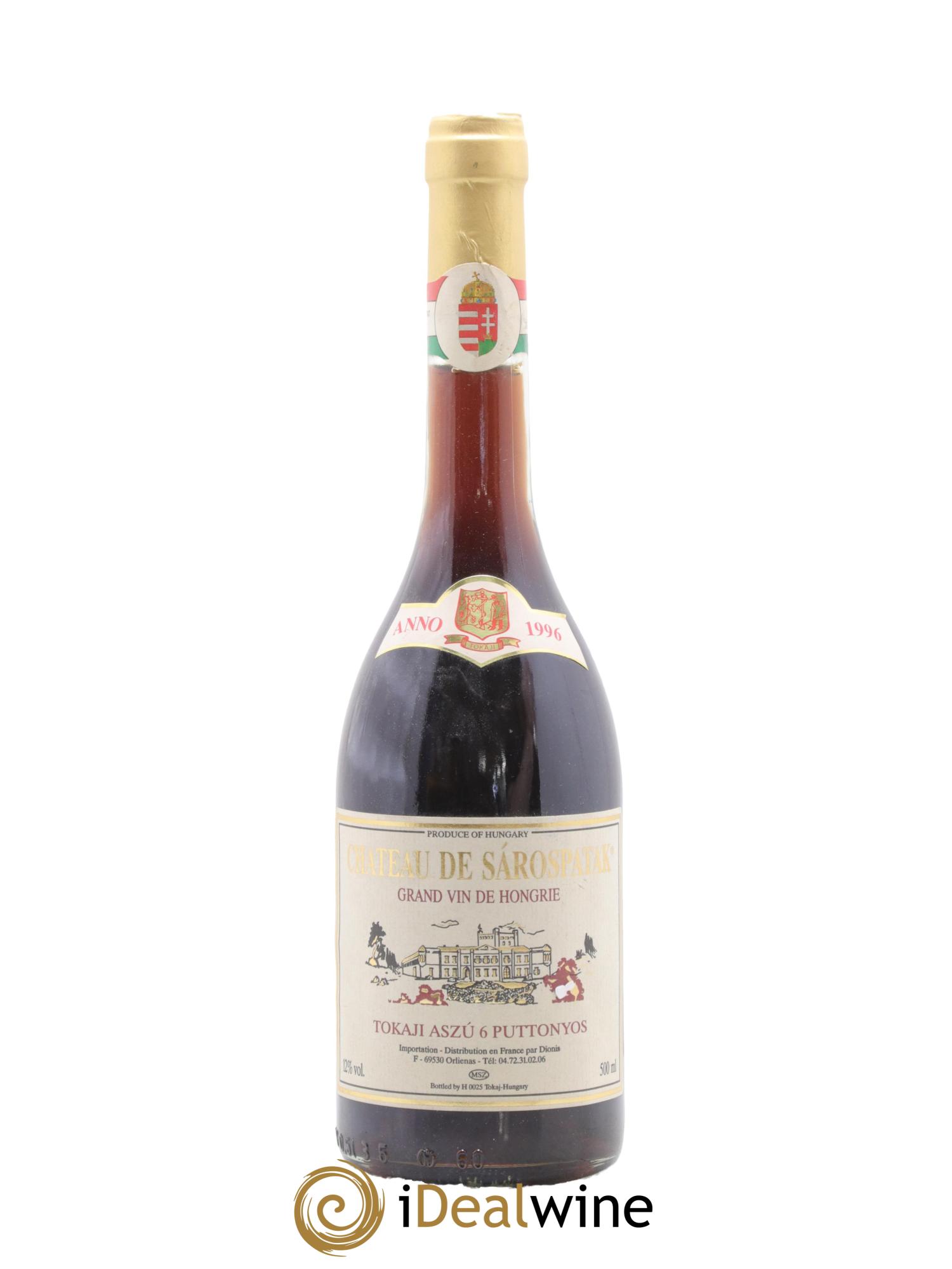 Tokaji Aszu 6 Puttonyos Château de Sarospatak 1996 - Lot de 1 format 50cl - 0