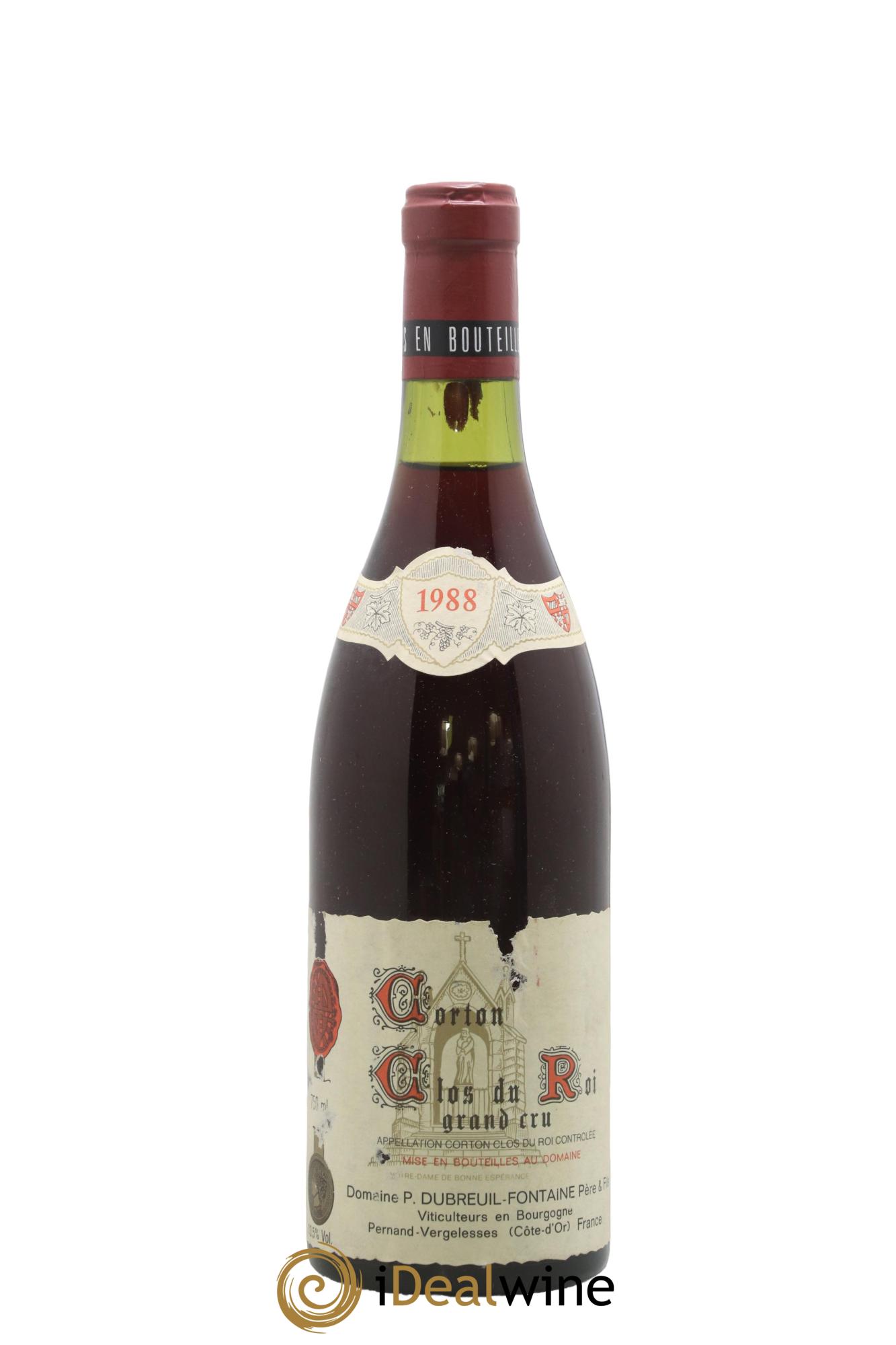 Corton Grand Cru Clos du Roi Dubreuil-Fontaine (Domaine) 1988 - Lot de 1 bouteille - 0