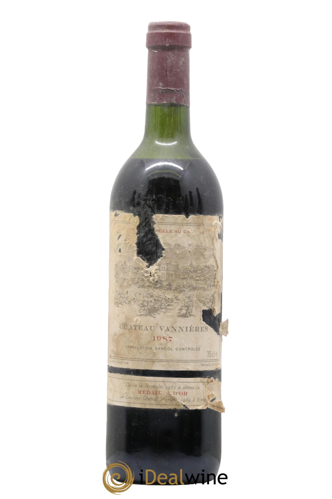 Bandol Château Vannières Éric et Charles-Éric Boisseaux 1987 - Lot de 1 bouteille - 0